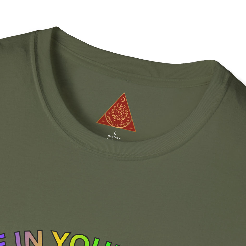 Trono Supremo  |  Contemporary  |  T-Shirt — "Live in Your Truth & Let Everyone Live in Their Truth" Rainbow Pride Tee