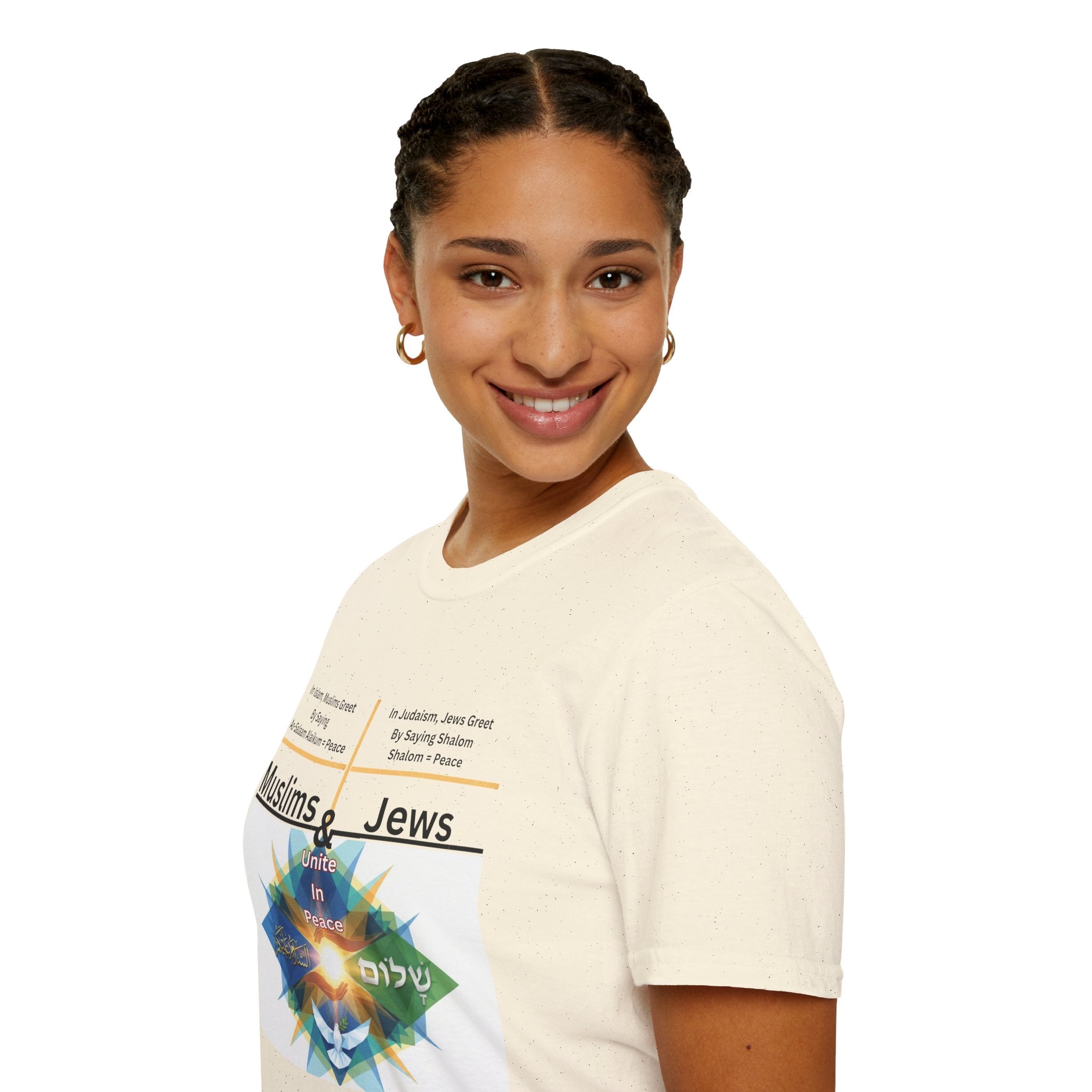 Muslims & Jews Unite Peace T-Shirt — Interfaith Harmony Graphic Tee