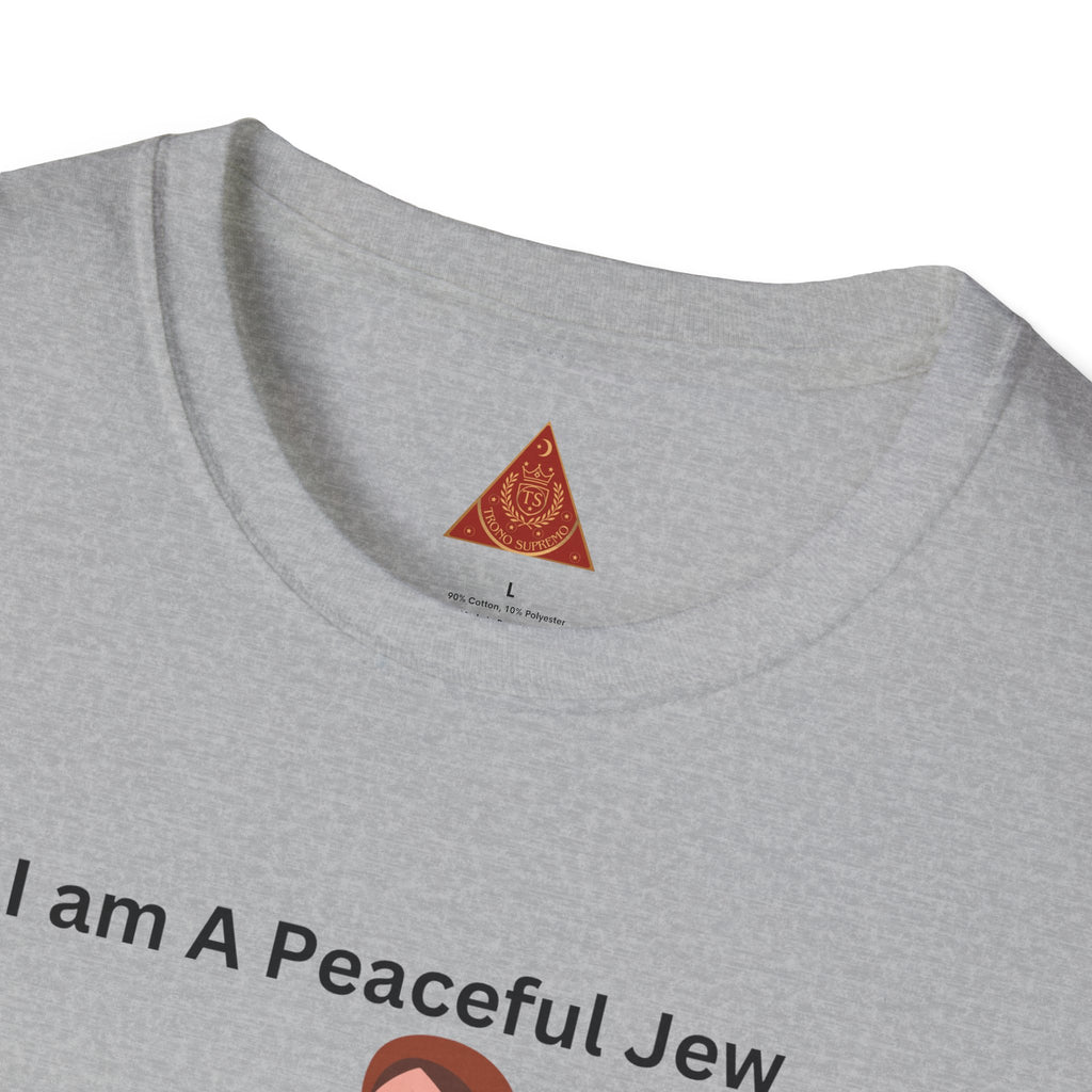 Trono Supremo { Contemporary | "I Am A Peaceful Jew "T-Shirt — Minimalist Jewish Heritage Tee
