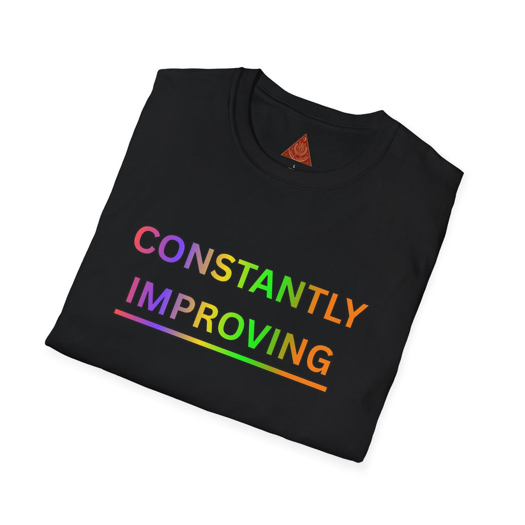 Trono Supremo |  Contemporary  |  Constantly Improving Rainbow Motivational T-Shirt