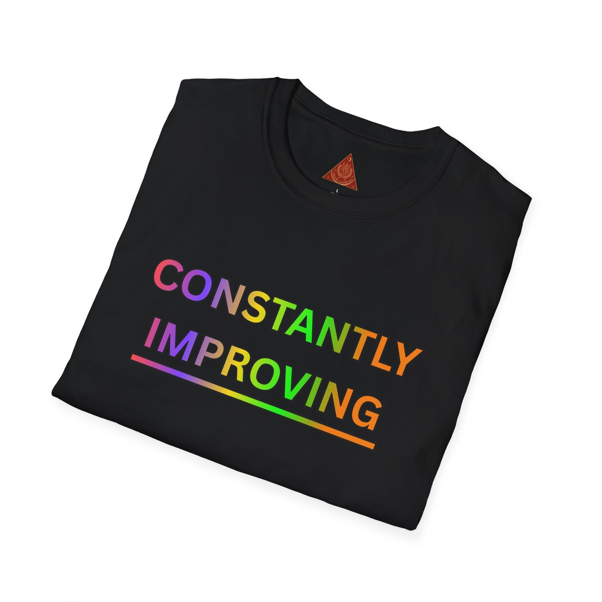 Trono Supremo |  Contemporary  |  Constantly Improving Rainbow Motivational T-Shirt