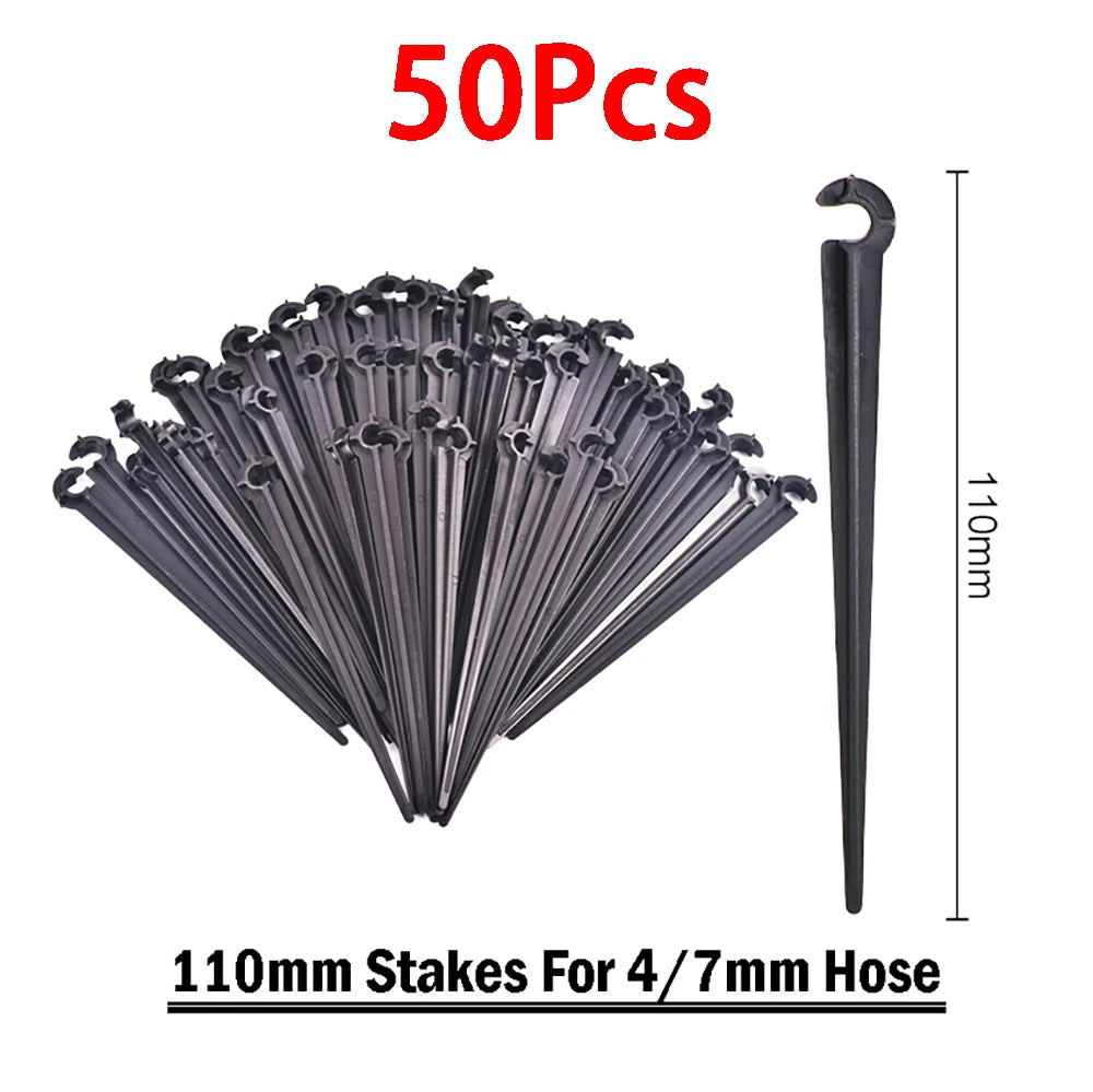 10-50Pcs 0~60L/ Adjustable Dripper Micro Drip Irrigation Regulator Emitter, 4/7mm Tubing Fittings, for Flower Pot Garden Lawn