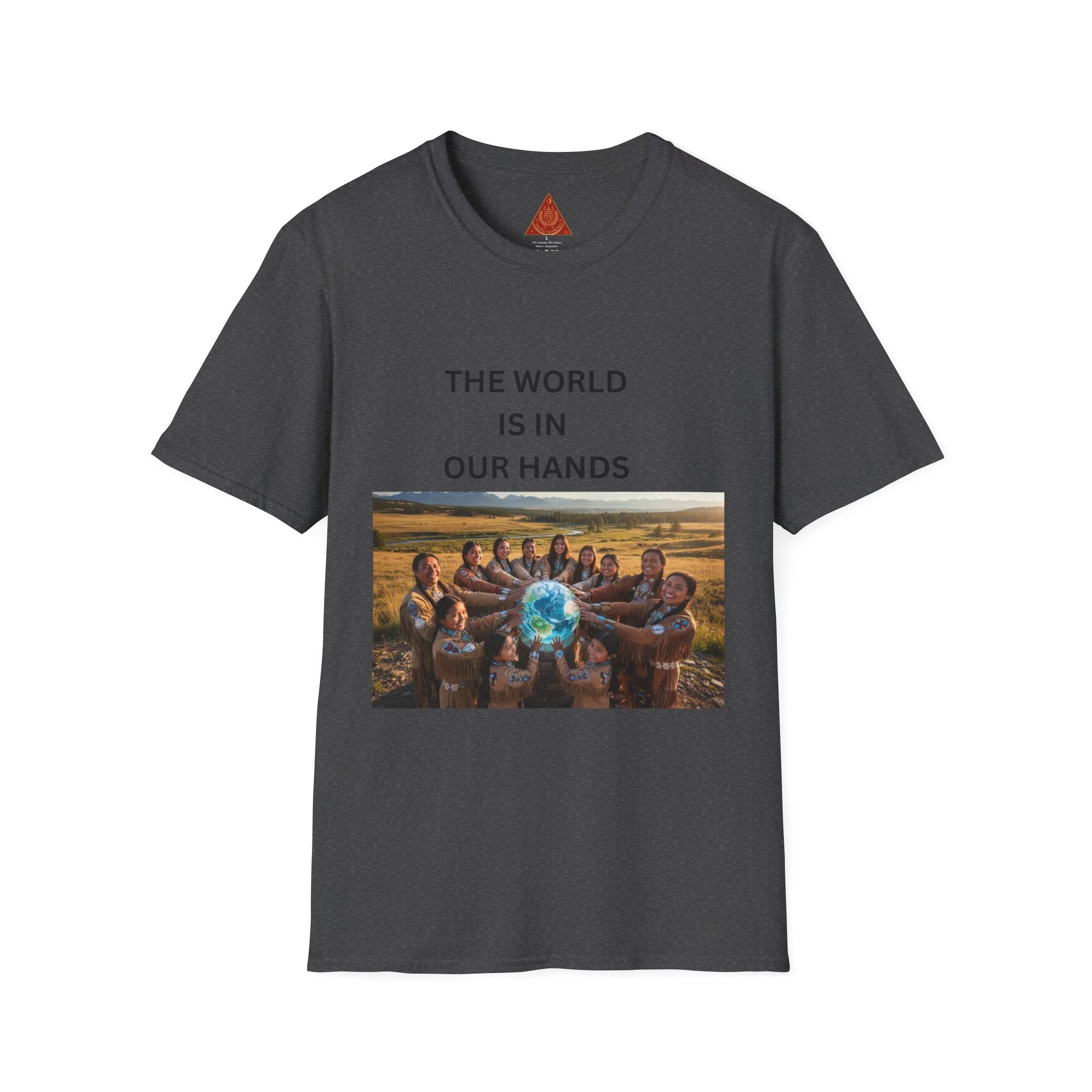 Trono Supremo | Contemporary | The World Is In Our Hands T-Shirt — Environmental Awareness Tee