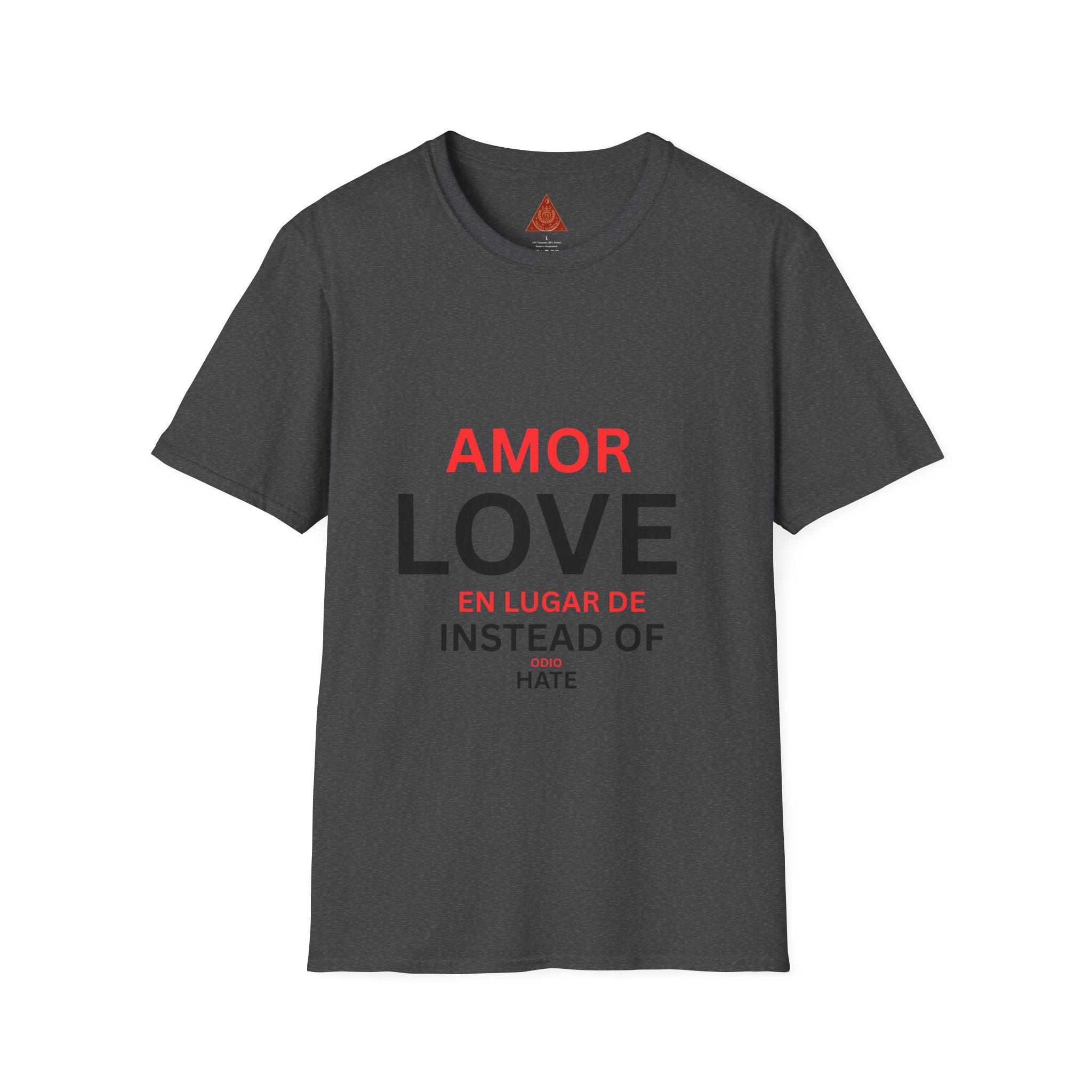 Trono Supremo | Contemporary | Love / Amor T-Shirt — “Love Instead of Hate” Bilingual Graphic Tee