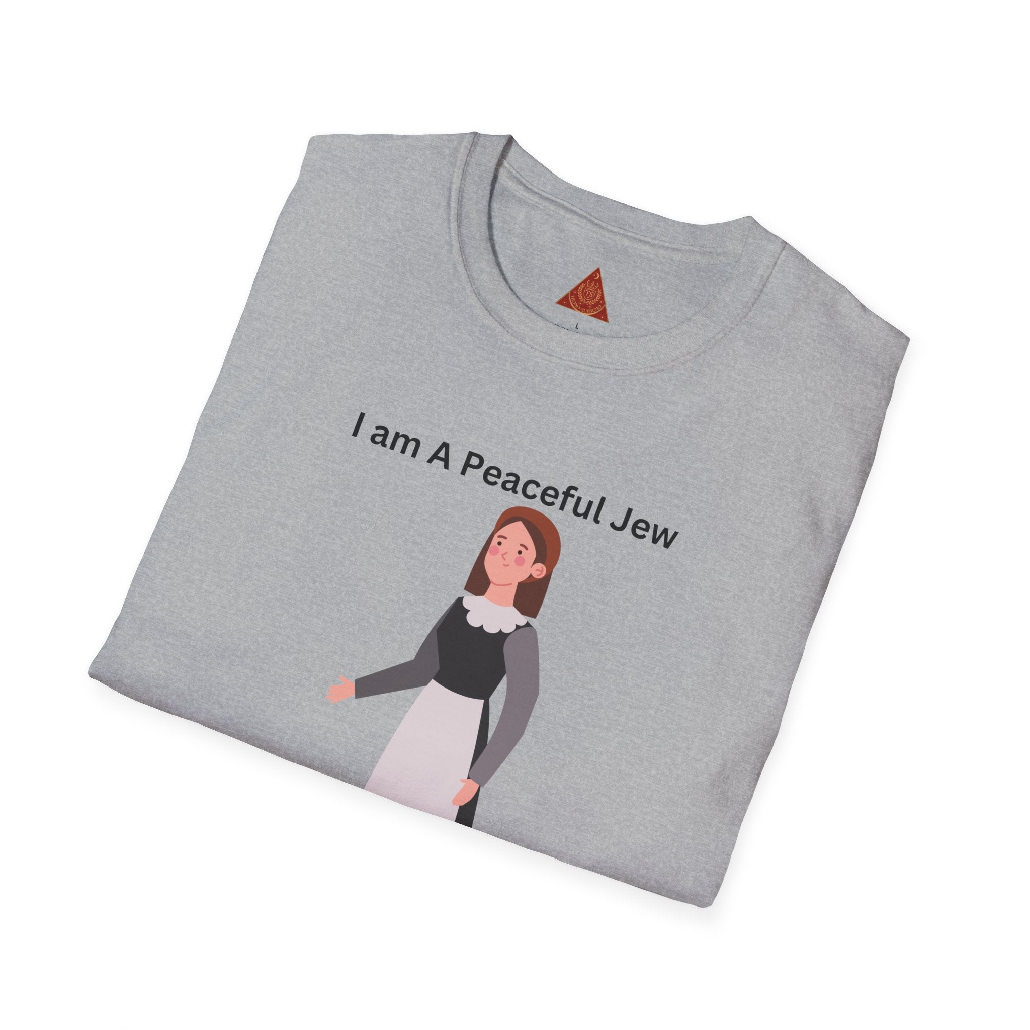 Trono Supremo { Contemporary | "I Am A Peaceful Jew "T-Shirt — Minimalist Jewish Heritage Tee