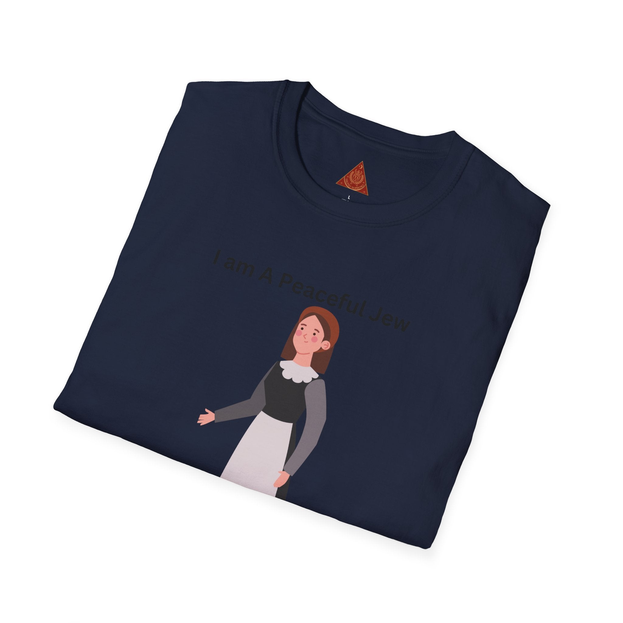 Trono Supremo { Contemporary | "I Am A Peaceful Jew "T-Shirt — Minimalist Jewish Heritage Tee