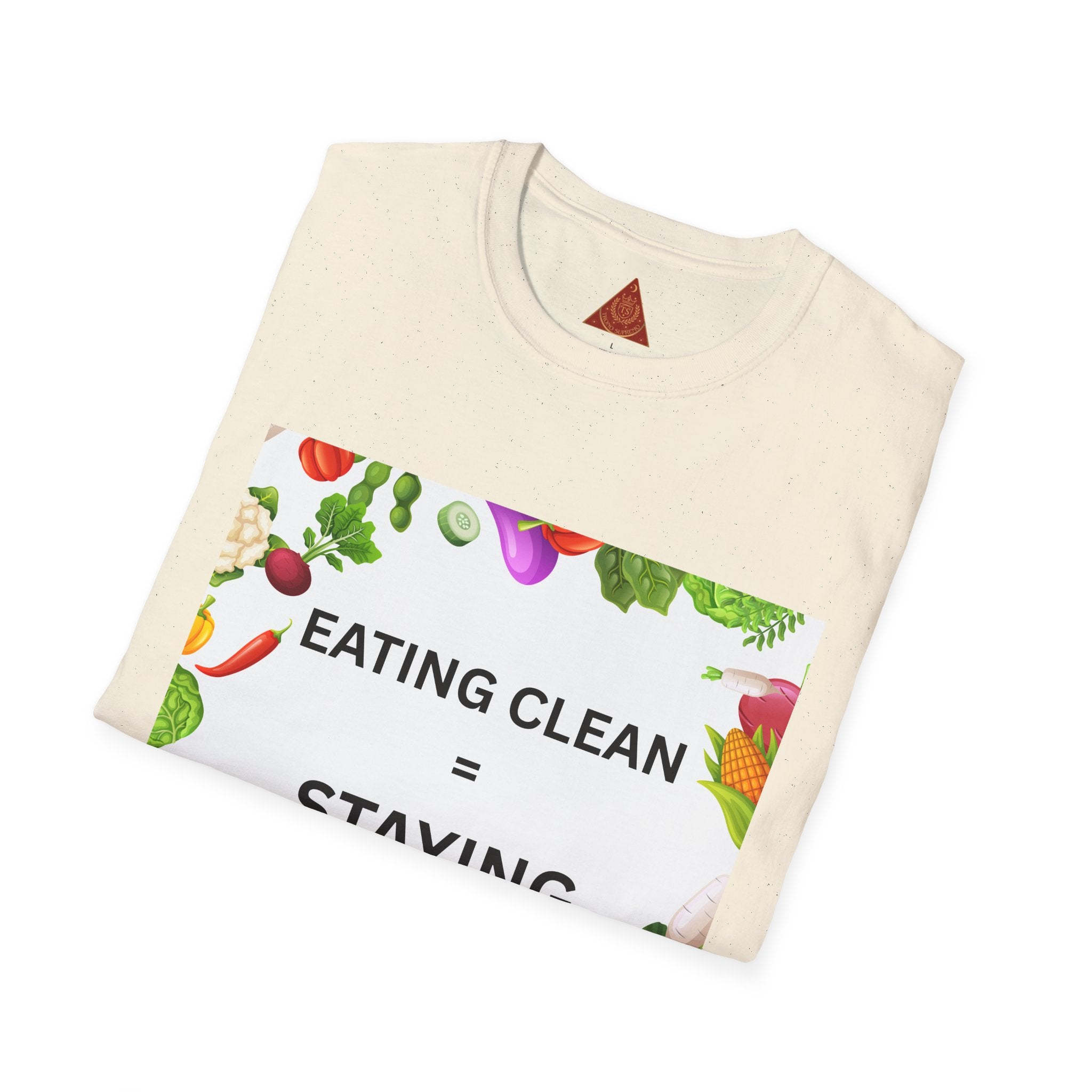 Trono Supremo | Contemporary  |  Eating Clean = Staying Healthy T-Shirt — Healthy Eating Veggie Graphic Tee