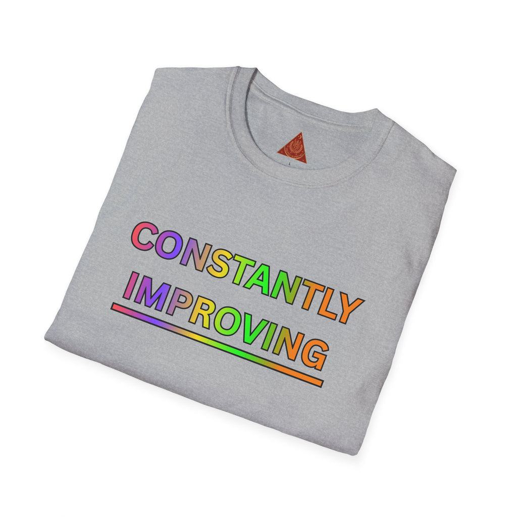 Trono Supremo |  Contemporary  |  Constantly Improving Rainbow Motivational T-Shirt