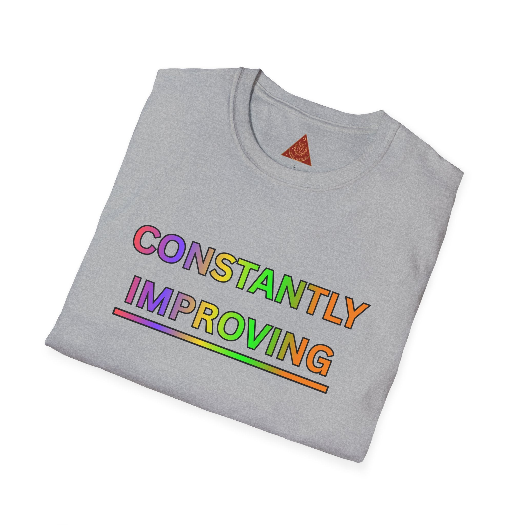 Trono Supremo |  Contemporary  |  Constantly Improving Rainbow Motivational T-Shirt