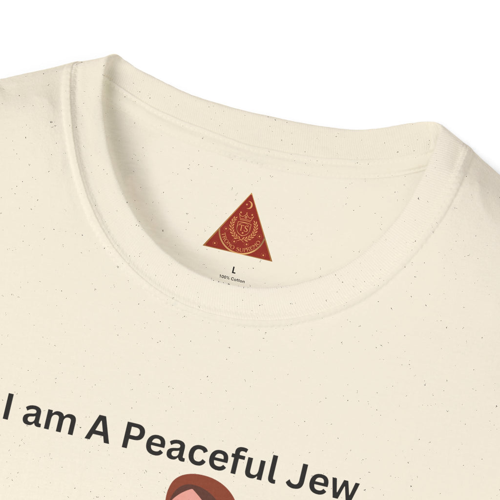 Trono Supremo { Contemporary | "I Am A Peaceful Jew "T-Shirt — Minimalist Jewish Heritage Tee