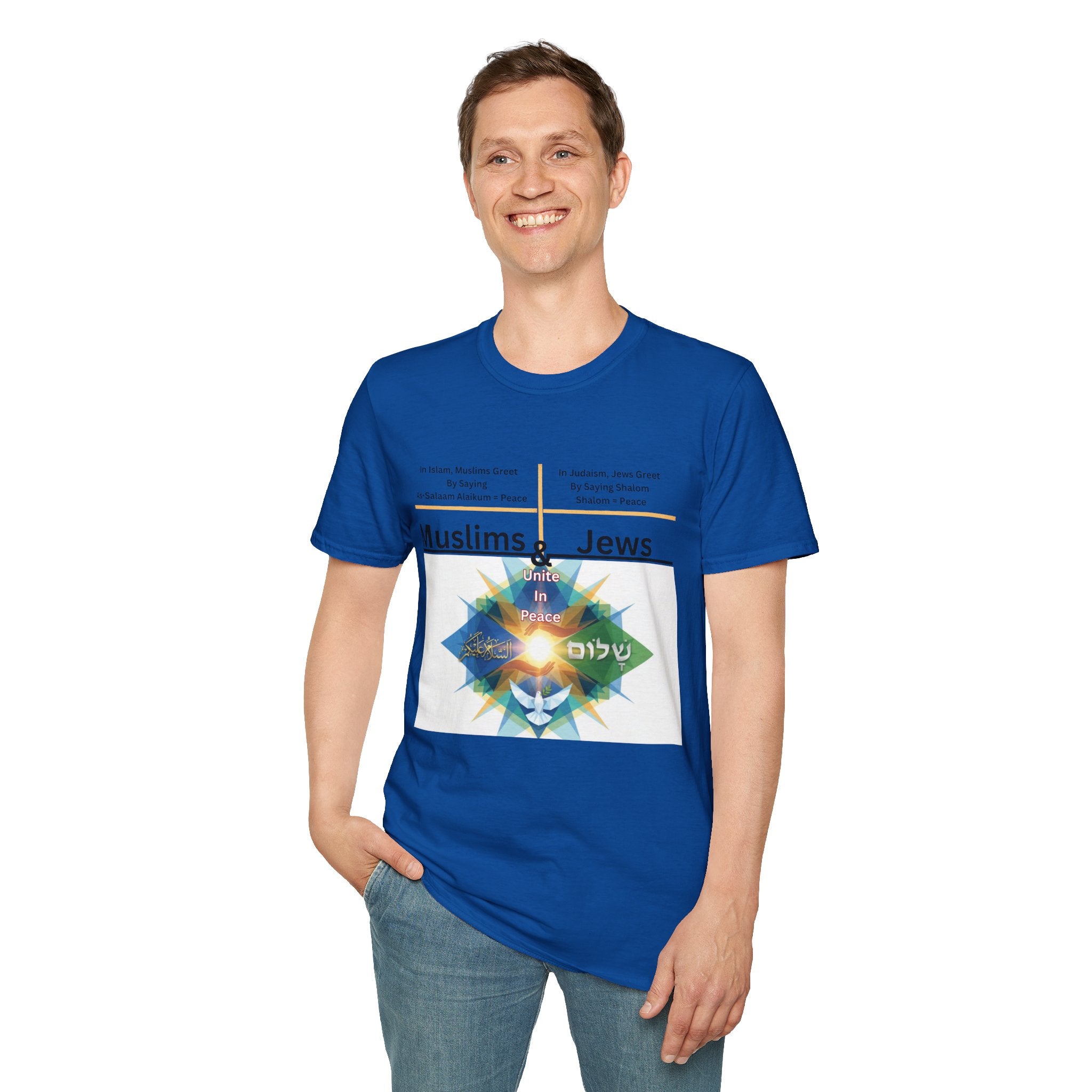 Muslims & Jews Unite Peace T-Shirt — Interfaith Harmony Graphic Tee