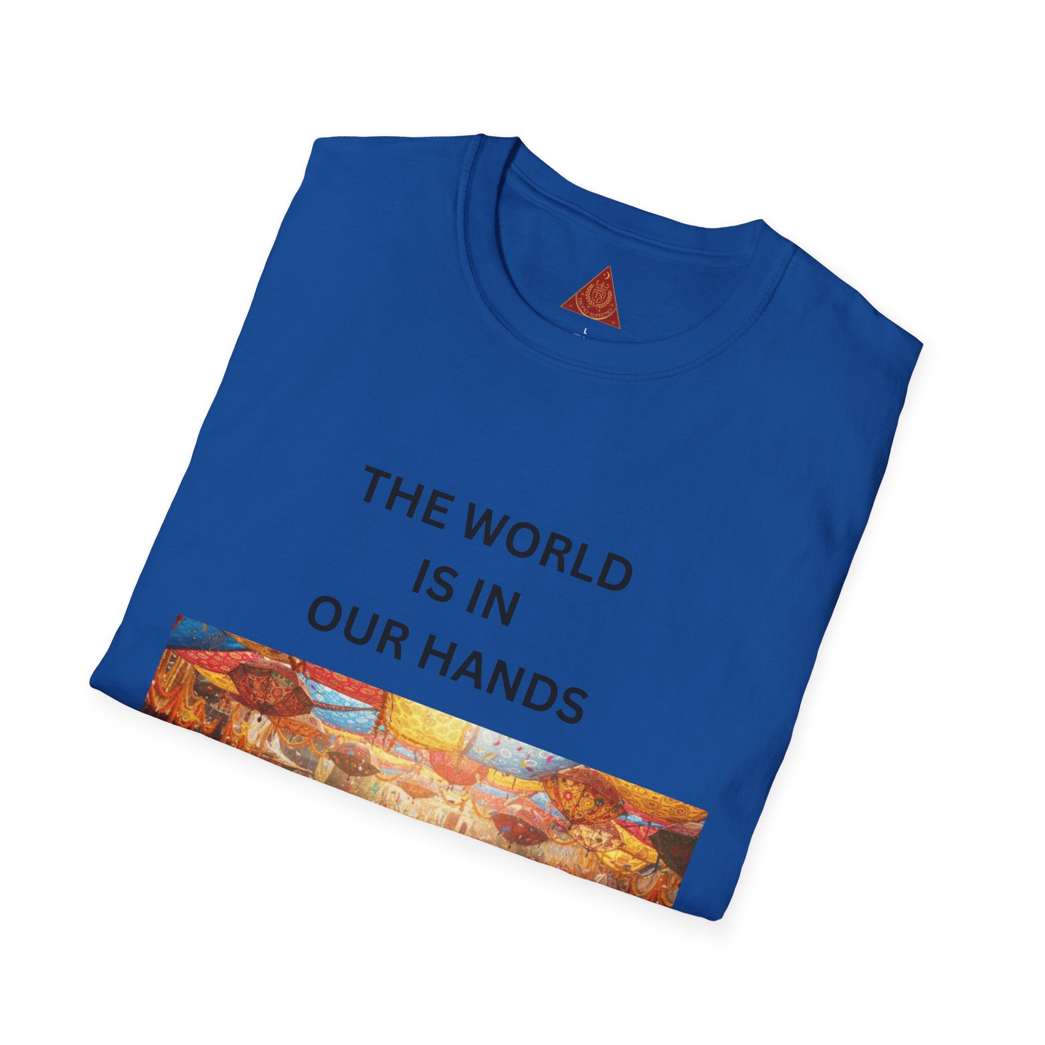 Trono Supremo | Contemporary | T‑Shirt — "The World Is In Our Hands" Peace & Unity Graphic Tee