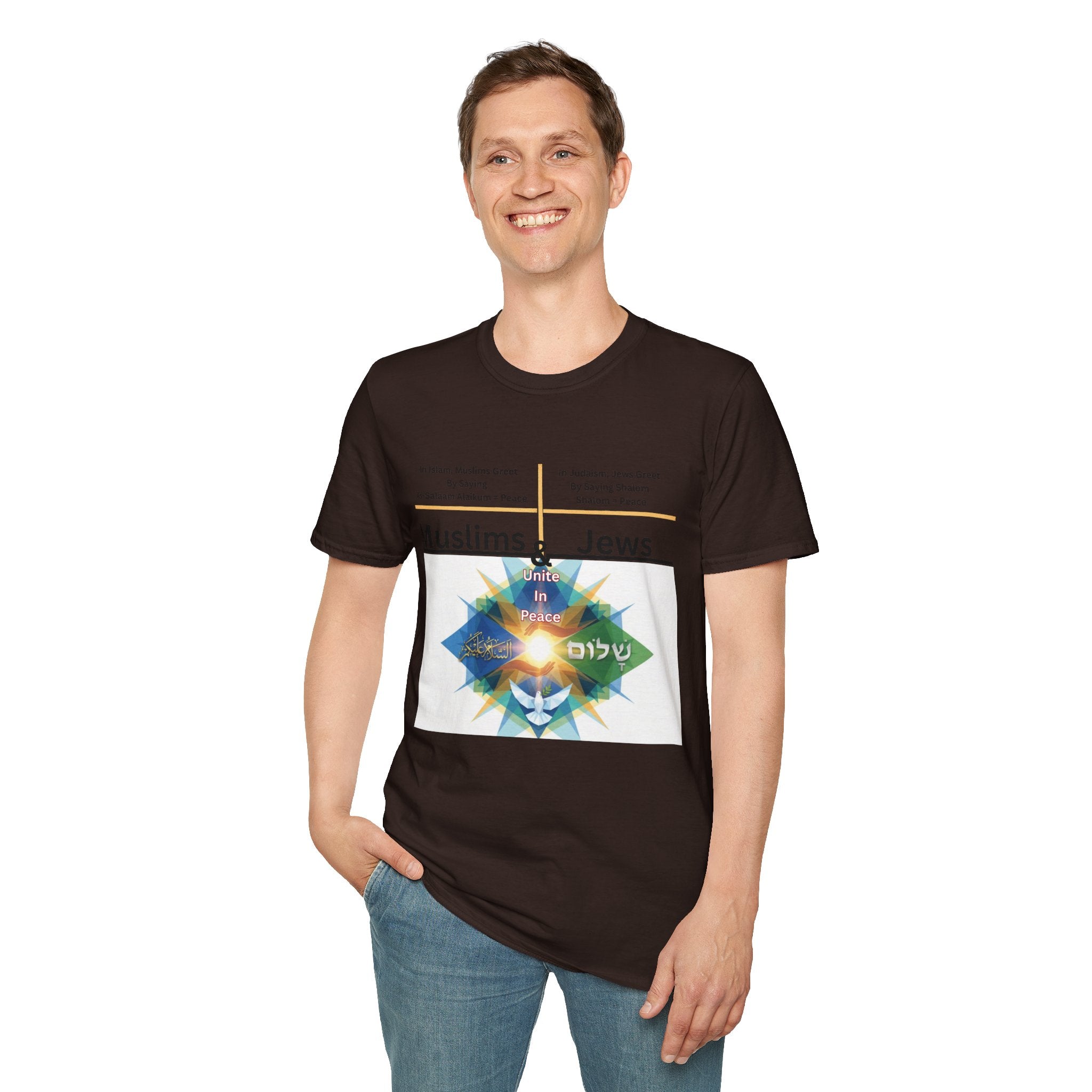 Muslims & Jews Unite Peace T-Shirt — Interfaith Harmony Graphic Tee
