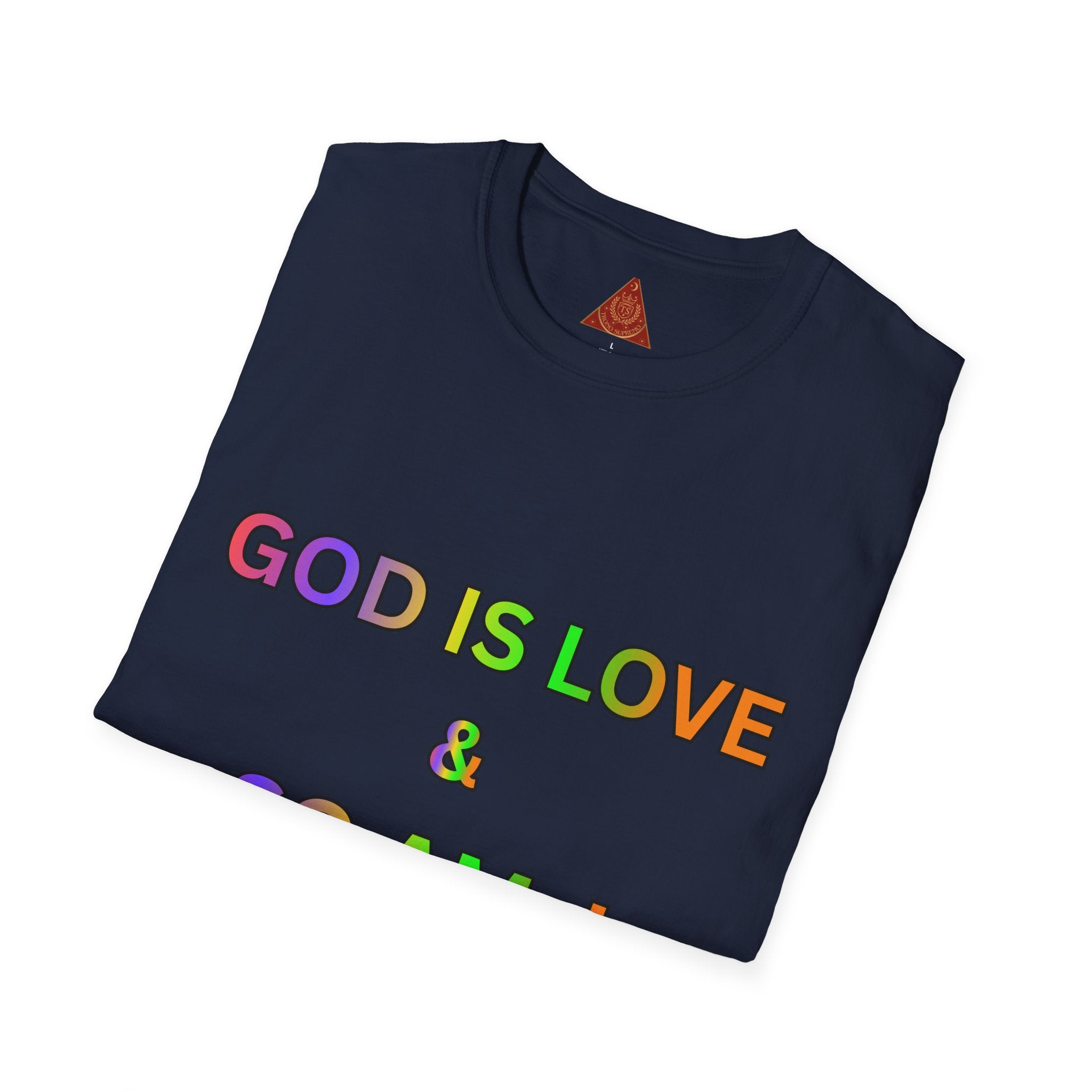 Trono Supremo  |  Contemporary  |  God Is Love & So Am I T-Shirt — Rainbow Faith Pride Tee