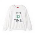 Crewneck Sweatshirt — "It's 12 Time!" Minimal Typographic Pullover