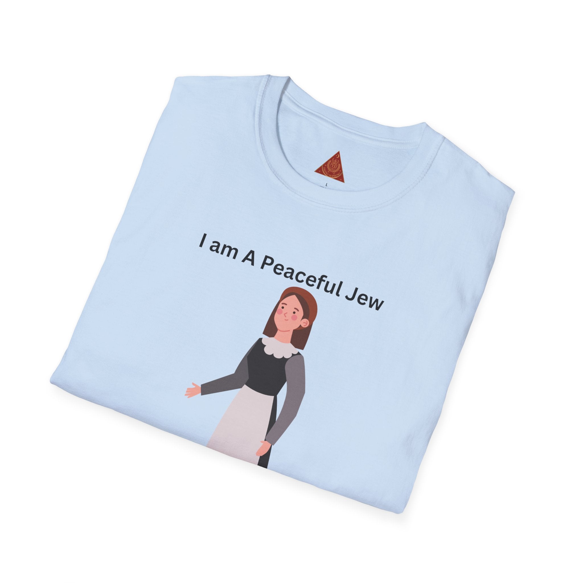 Trono Supremo { Contemporary | "I Am A Peaceful Jew "T-Shirt — Minimalist Jewish Heritage Tee