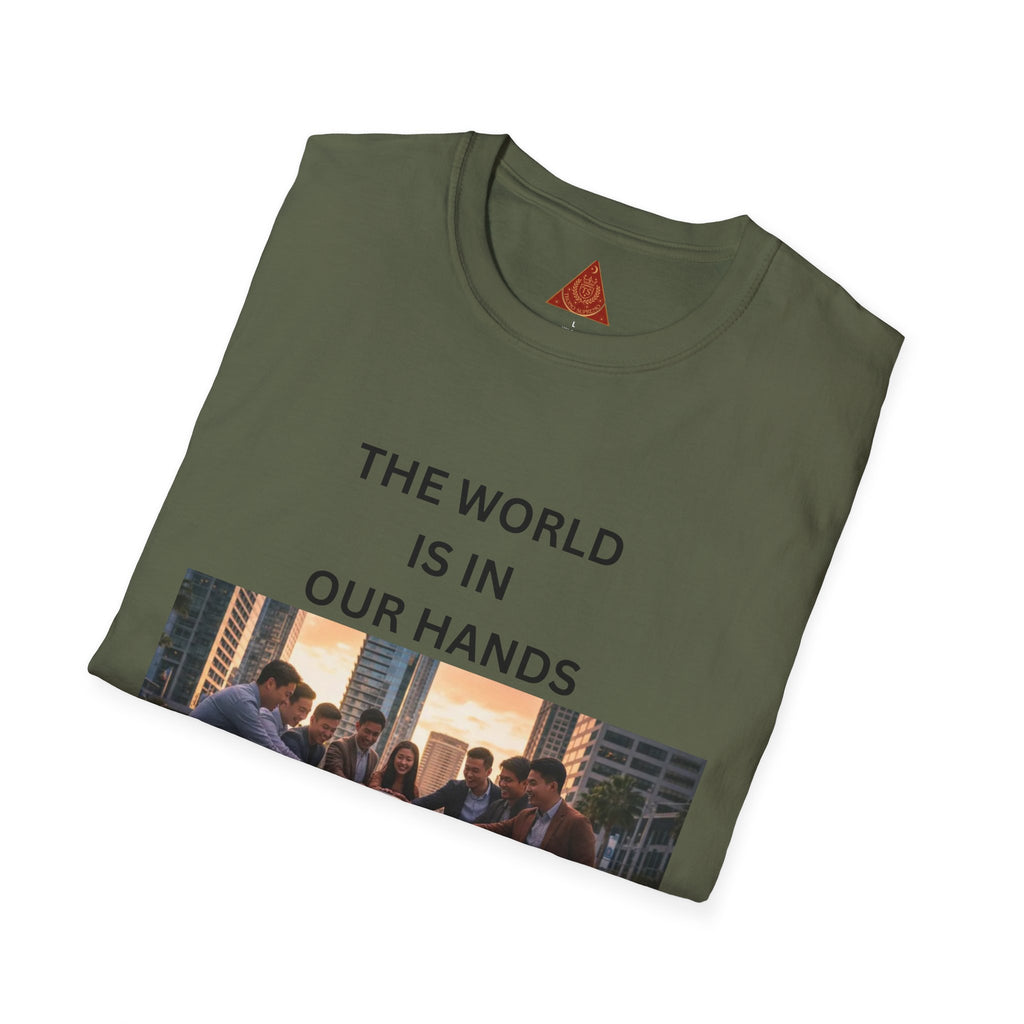 Trono Supremo | Contemporary | The World Is In Our Hands T-Shirt — Environmental Awareness Graphic Tee