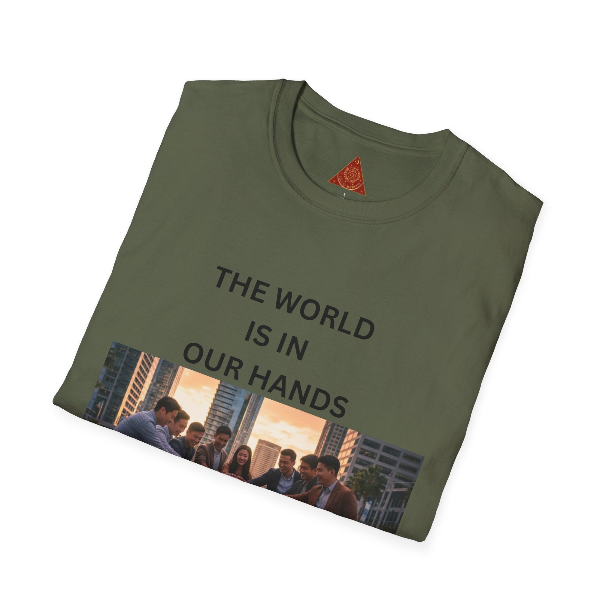 Trono Supremo | Contemporary | The World Is In Our Hands T-Shirt — Environmental Awareness Graphic Tee