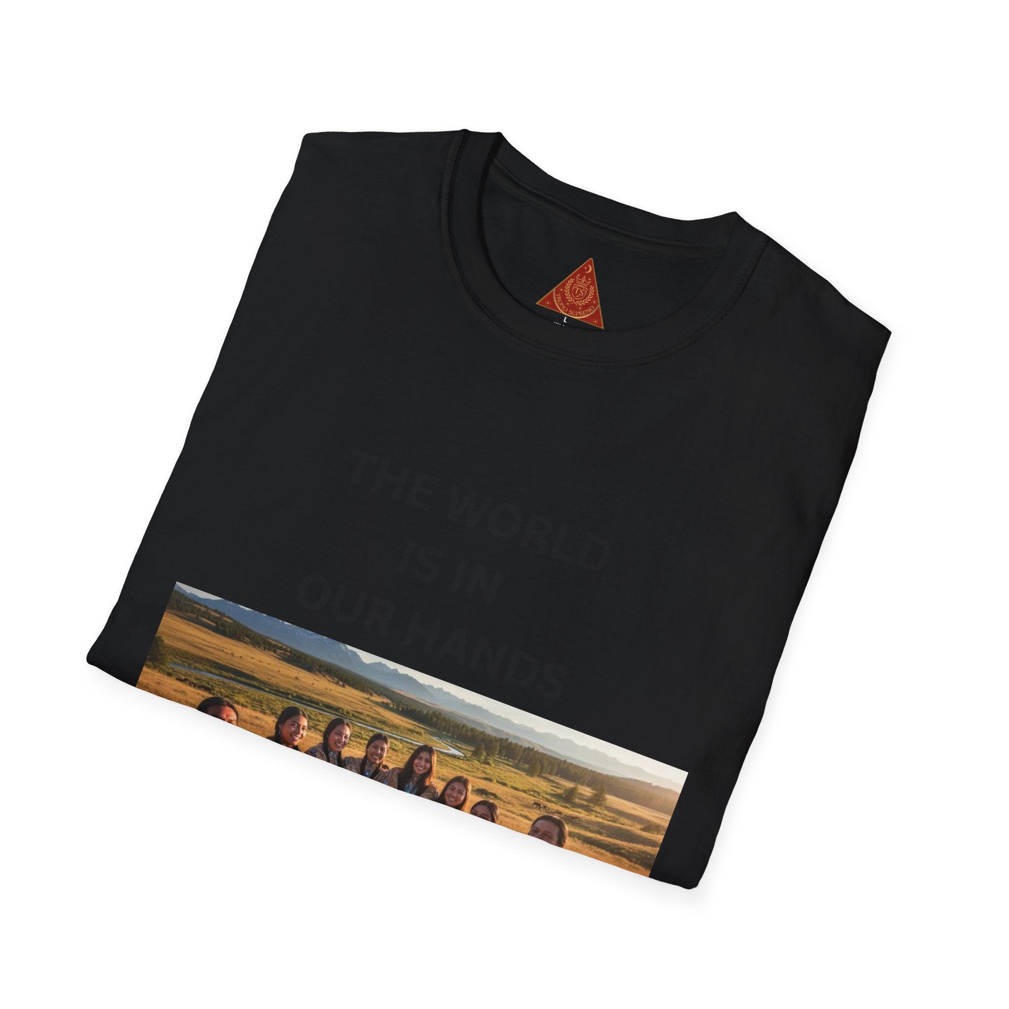 Trono Supremo | Contemporary | The World Is In Our Hands T-Shirt — Environmental Awareness Tee