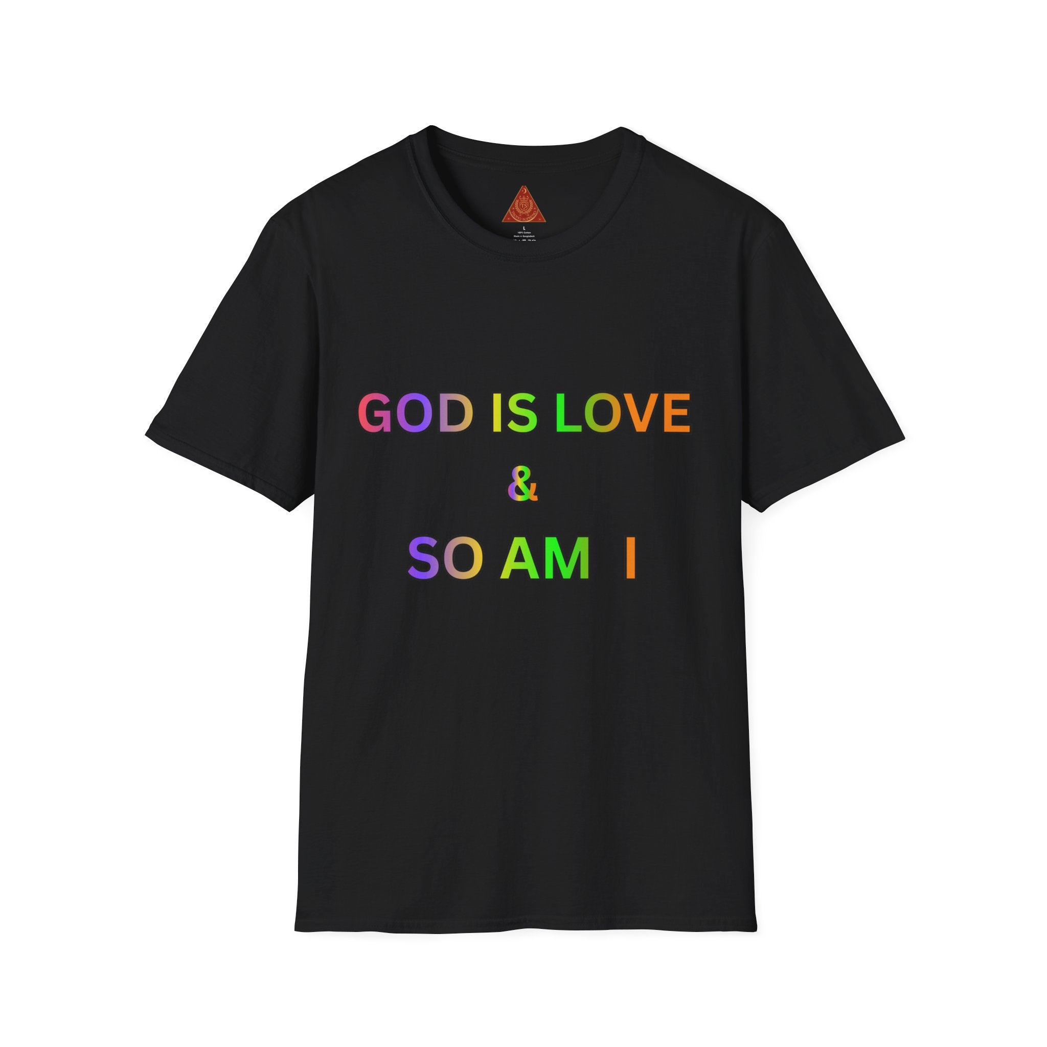 Trono Supremo  |  Contemporary  |  God Is Love & So Am I T-Shirt — Rainbow Faith Pride Tee