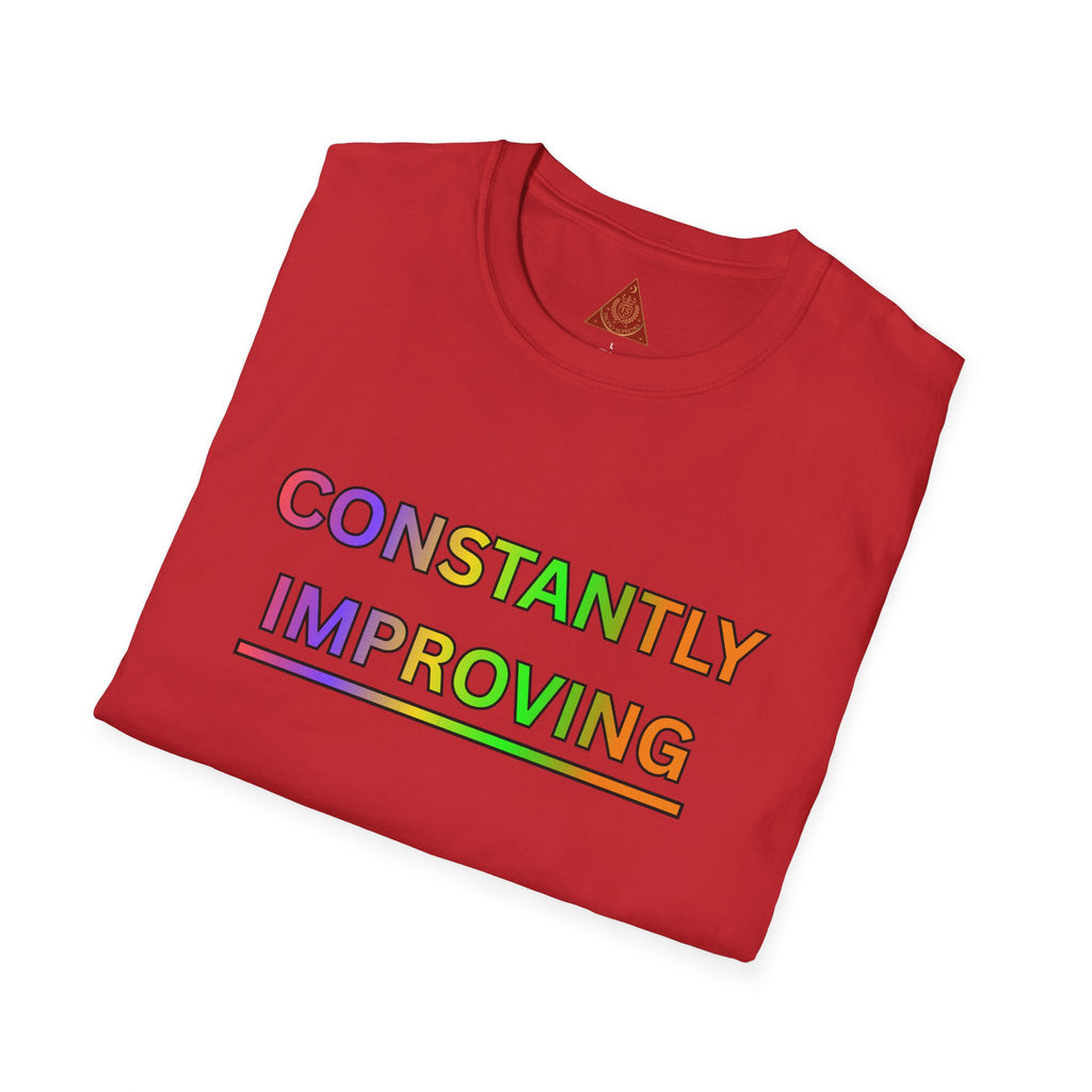 Trono Supremo |  Contemporary  |  Constantly Improving Rainbow Motivational T-Shirt