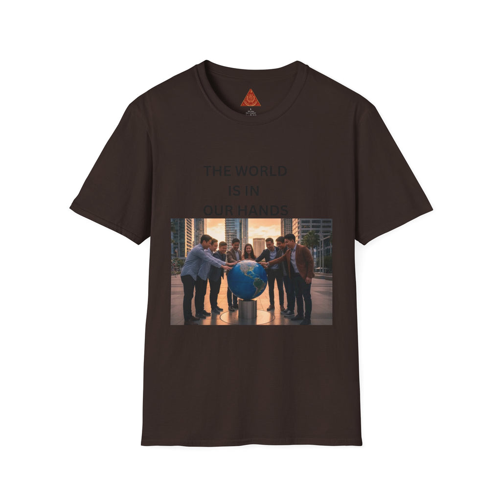Trono Supremo | Contemporary | The World Is In Our Hands T-Shirt — Environmental Awareness Graphic Tee