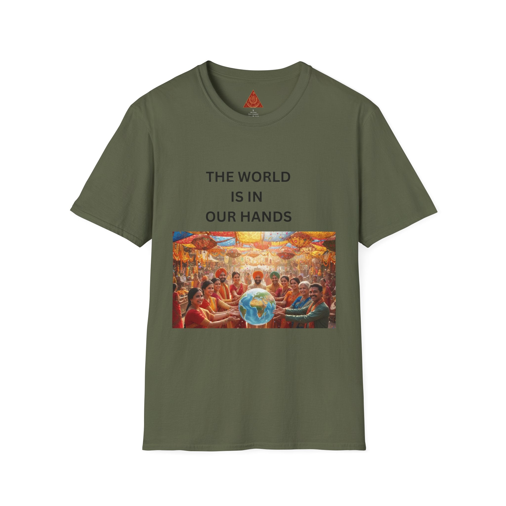 Trono Supremo | Contemporary | The World Is In Our Hands T-Shirt — Earth & Unity Graphic Tee