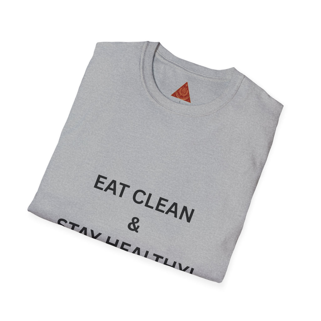 Trono Supremo | Contemporary  |  Eat Clean & Stay Healthy T‑Shirt — Minimal Wellness Graphic Tee
