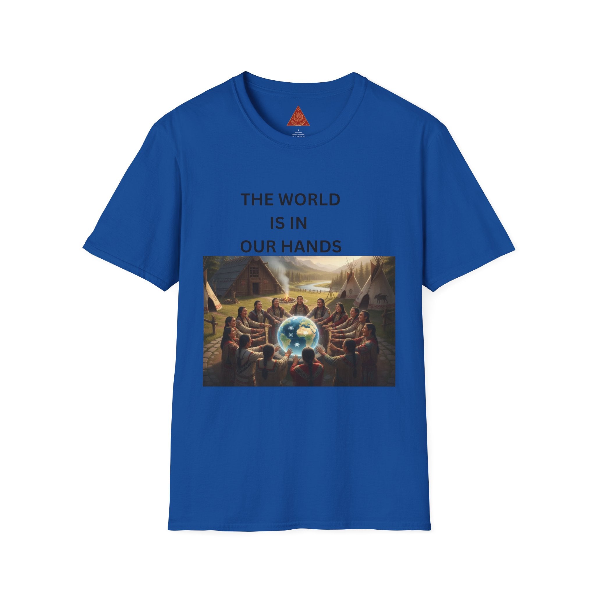 Trono Supremo | Contemporary | The World Is In Our Hands Tee — Earth Care Inspirational Graphic T-Shirt