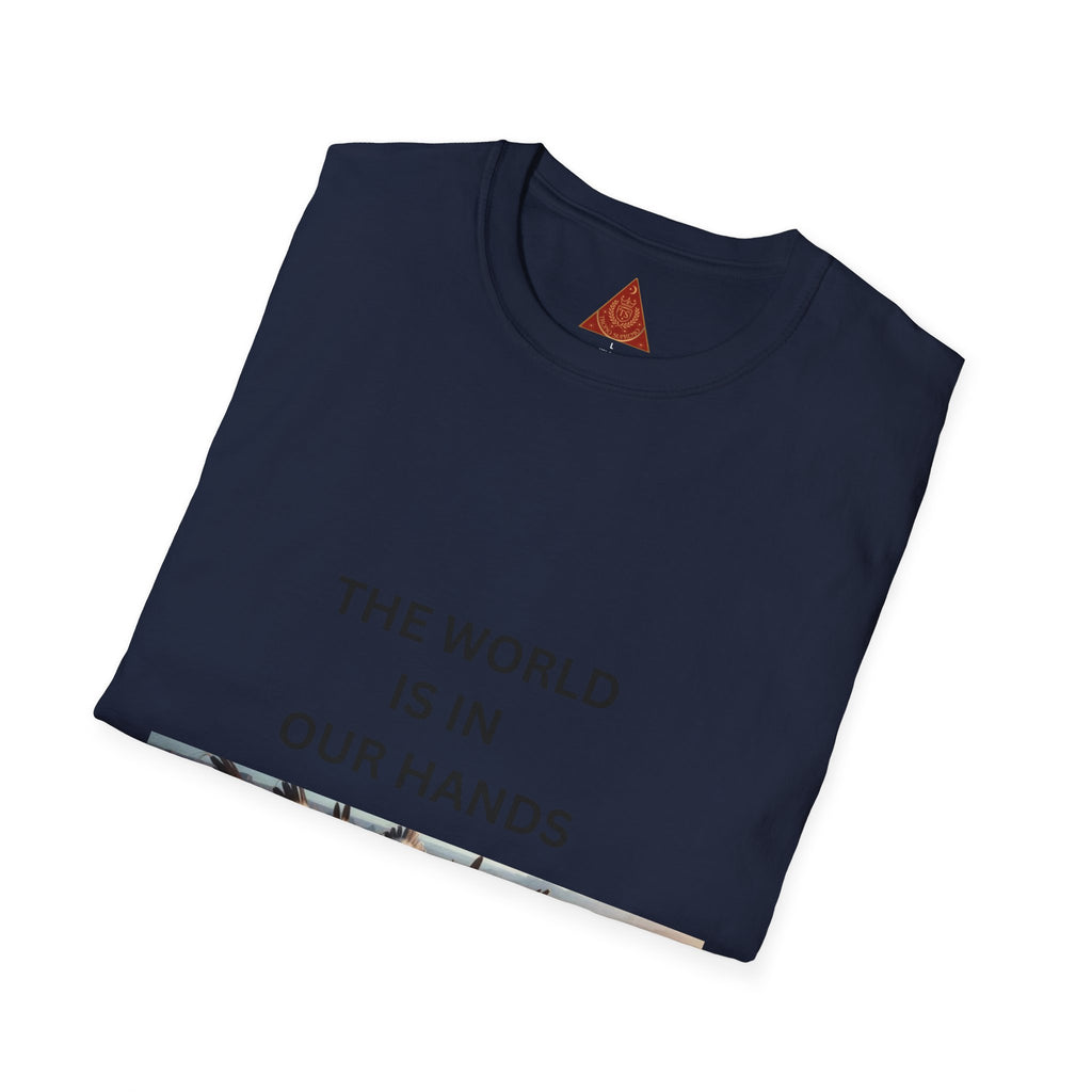 T‑Shirt — "The World Is In Our Hands" Globe Graphic Tee