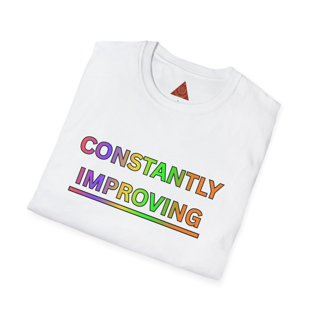 Trono Supremo |  Contemporary  |  Constantly Improving Rainbow Motivational T-Shirt