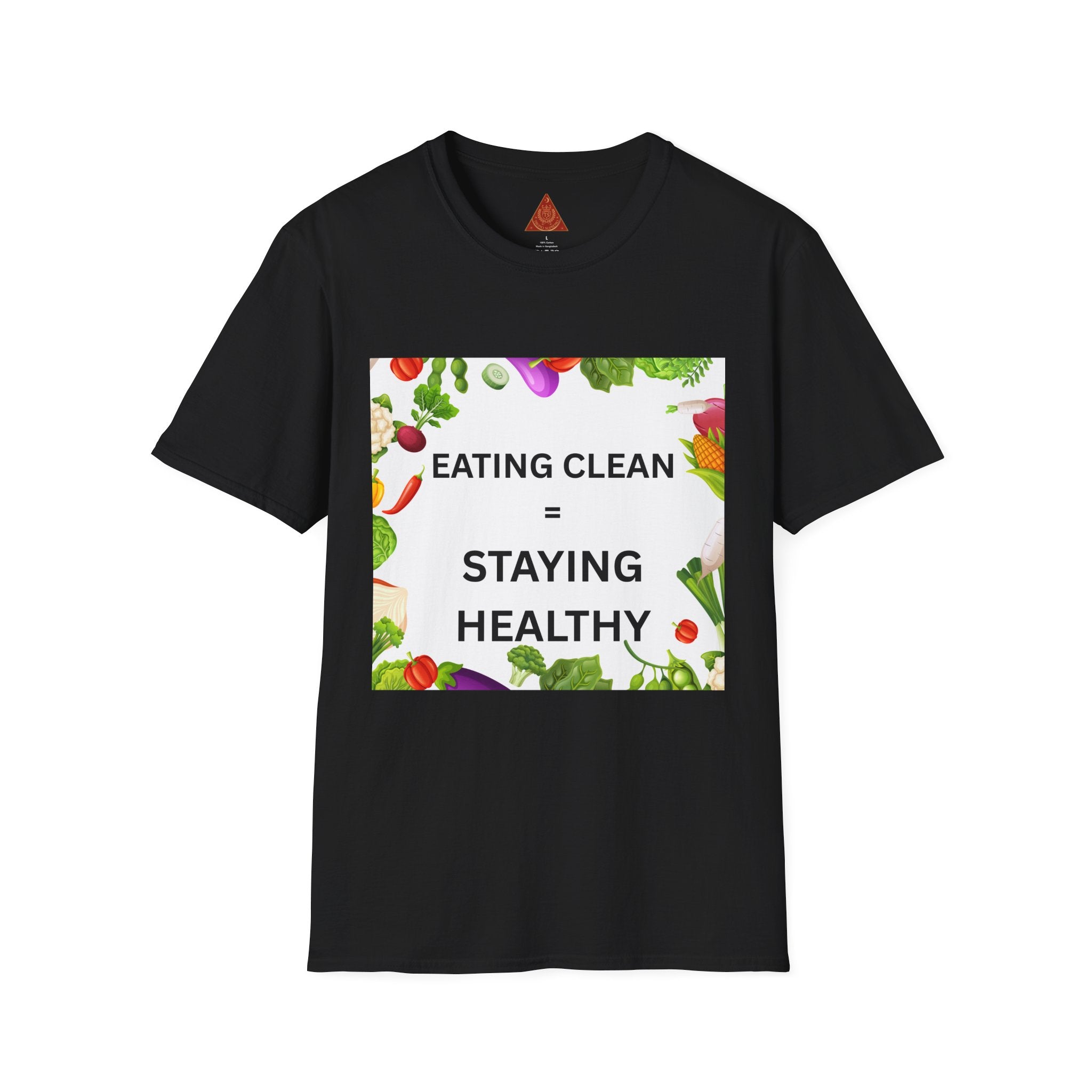 Trono Supremo | Contemporary  |  Eating Clean = Staying Healthy T-Shirt — Healthy Eating Veggie Graphic Tee