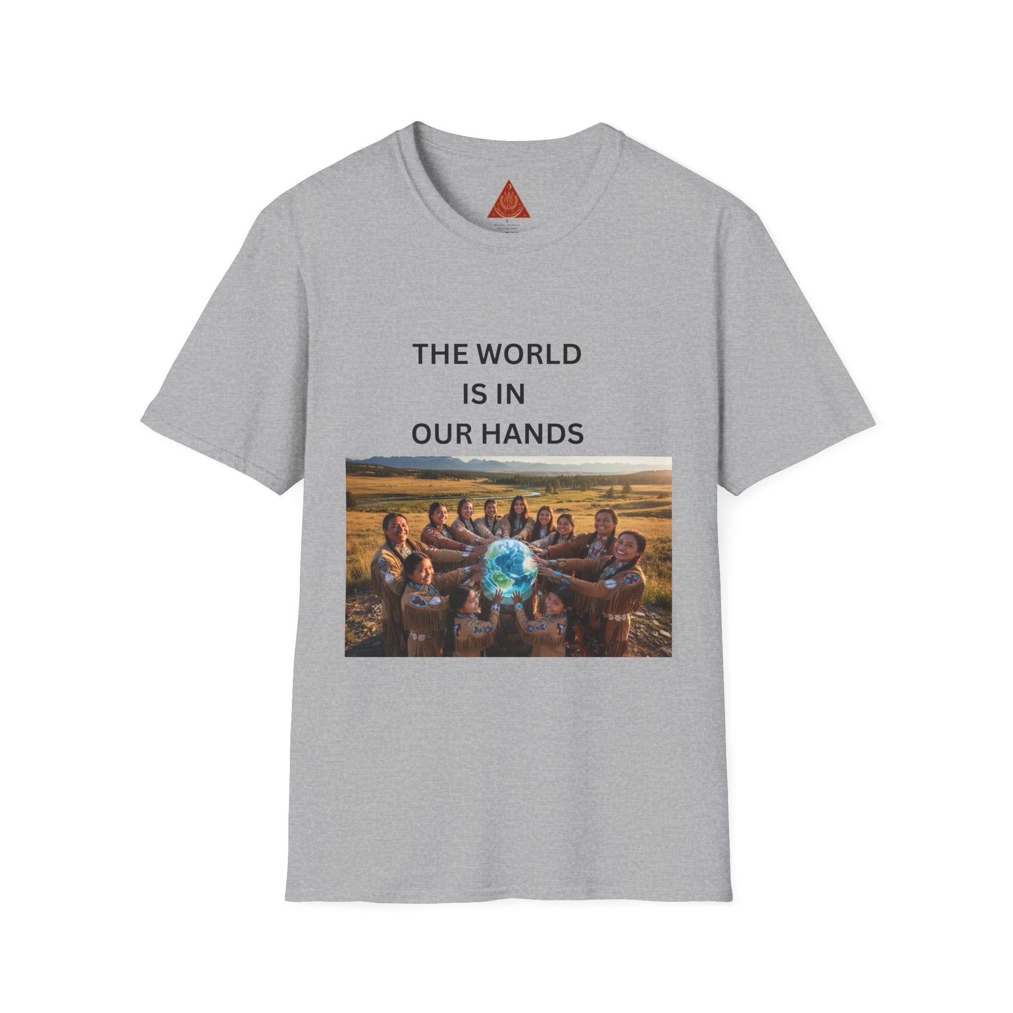 Trono Supremo | Contemporary | The World Is In Our Hands T-Shirt — Environmental Awareness Tee