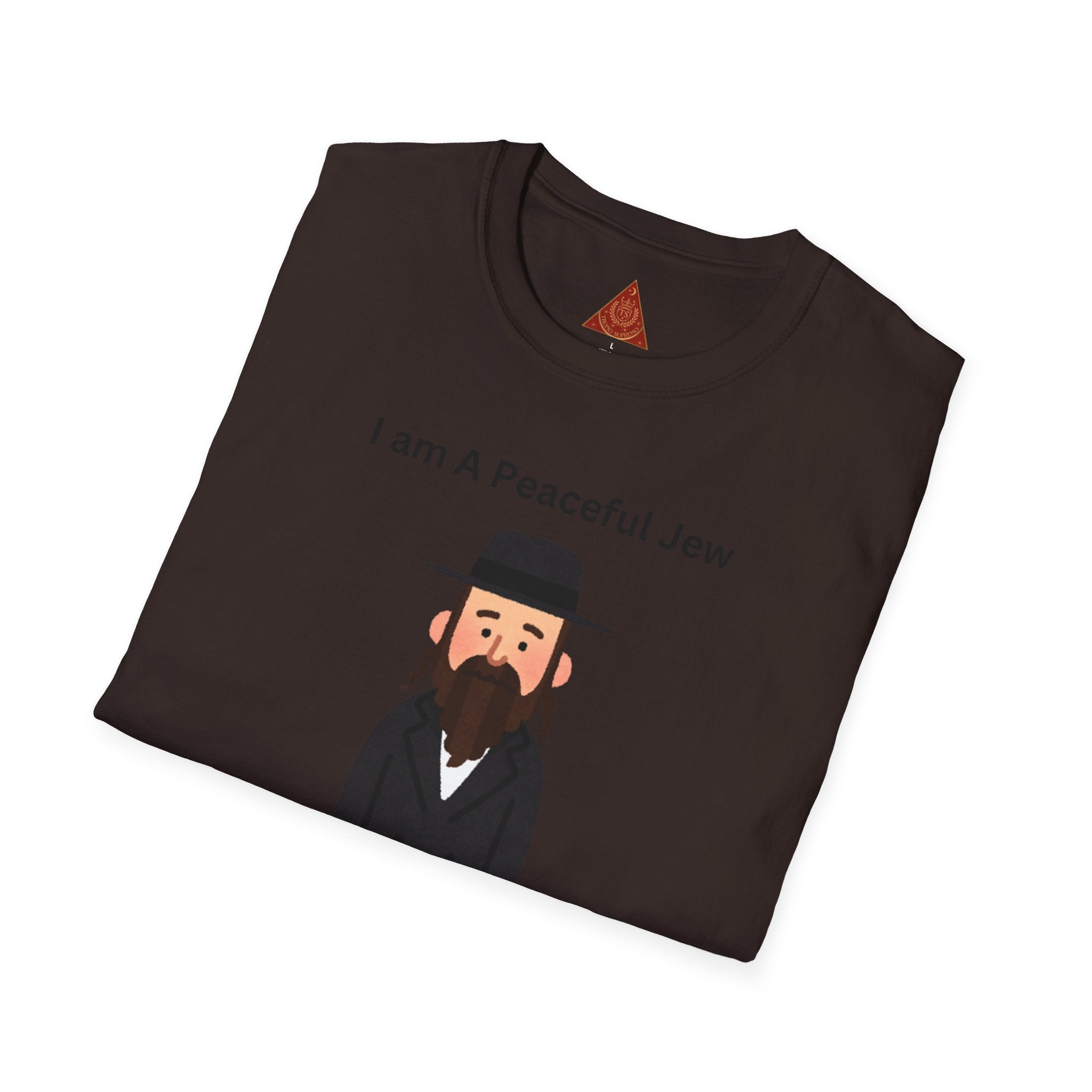 Trono Supremo | Camiseta Pacífica Judía — Camiseta con Bonito Personaje Jasídico