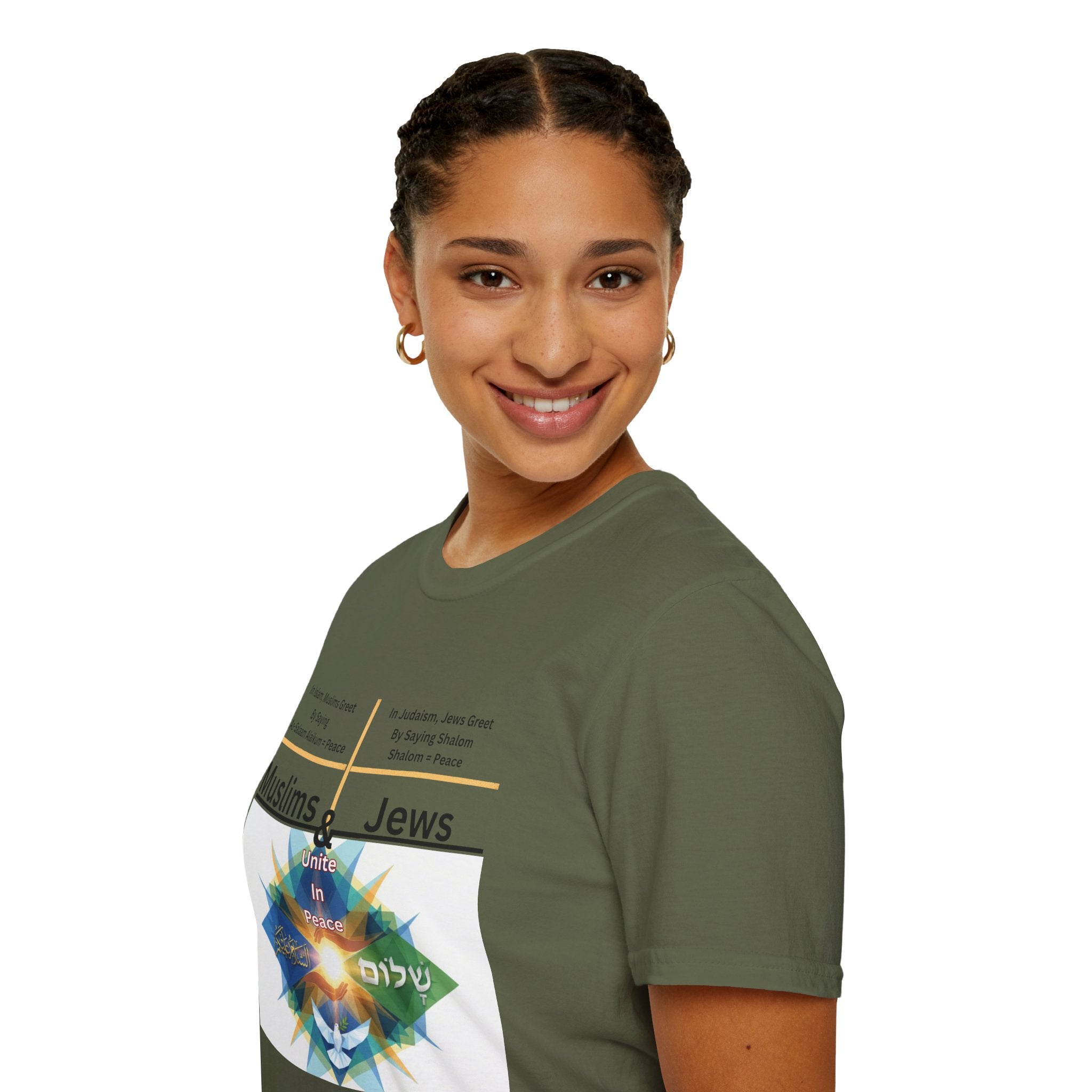 Muslims & Jews Unite Peace T-Shirt — Interfaith Harmony Graphic Tee