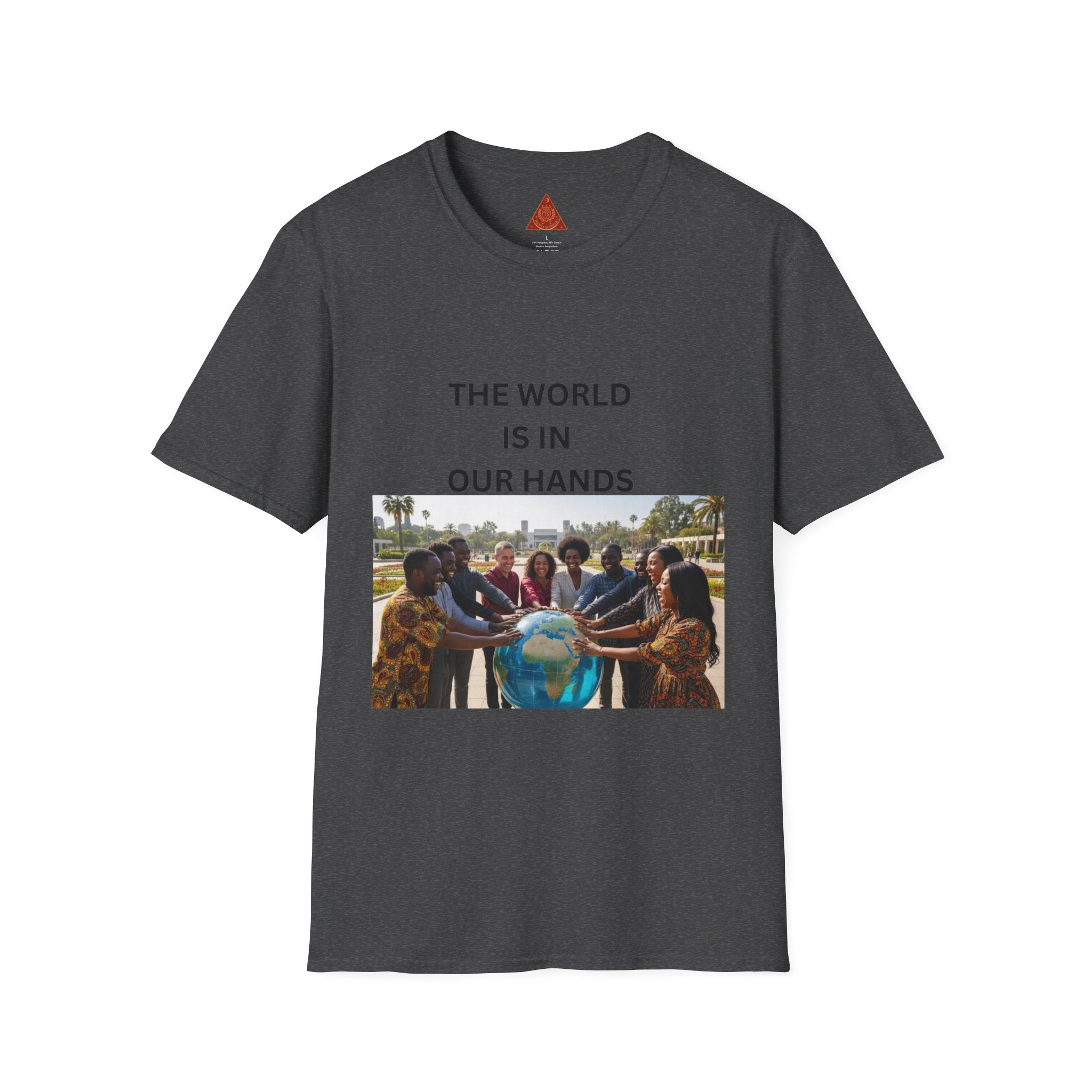 Trono Supremo { Contemporary | T-Shirt — "The World Is In Our Hands" Earth Day Community Graphic Tee