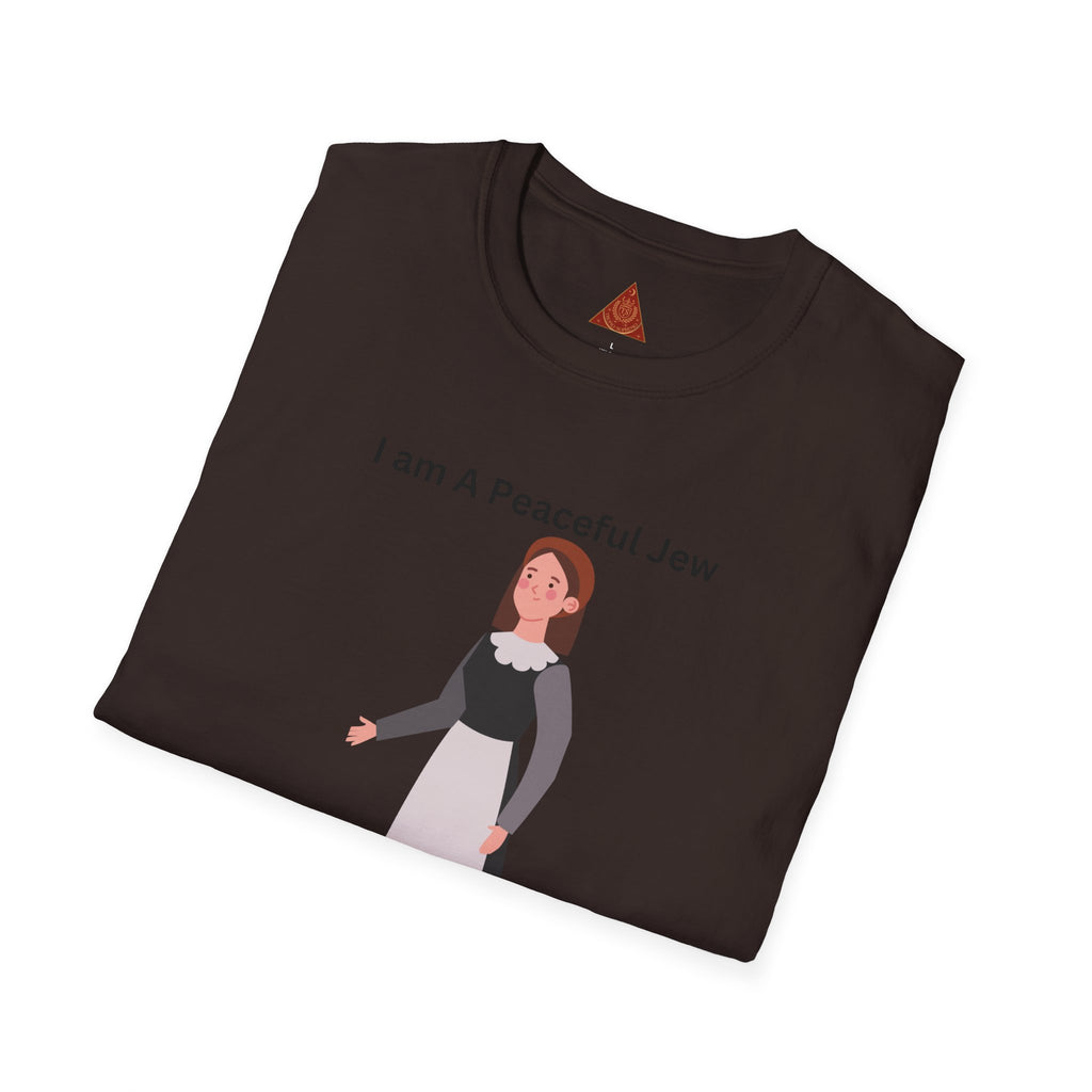 Trono Supremo { Contemporary | "I Am A Peaceful Jew "T-Shirt — Minimalist Jewish Heritage Tee