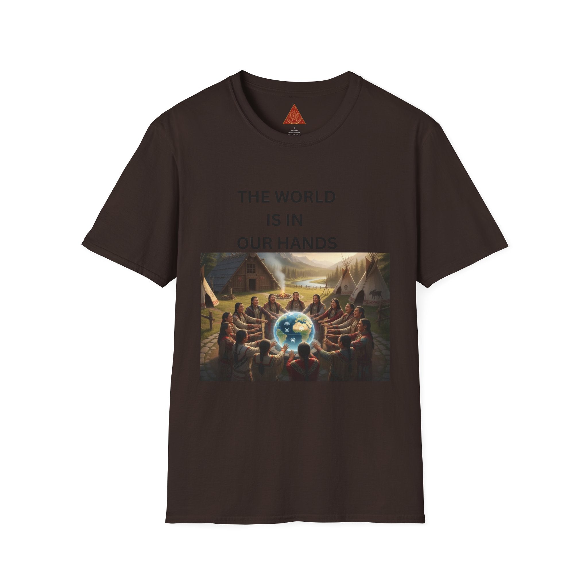 Trono Supremo | Contemporary | The World Is In Our Hands Tee — Earth Care Inspirational Graphic T-Shirt