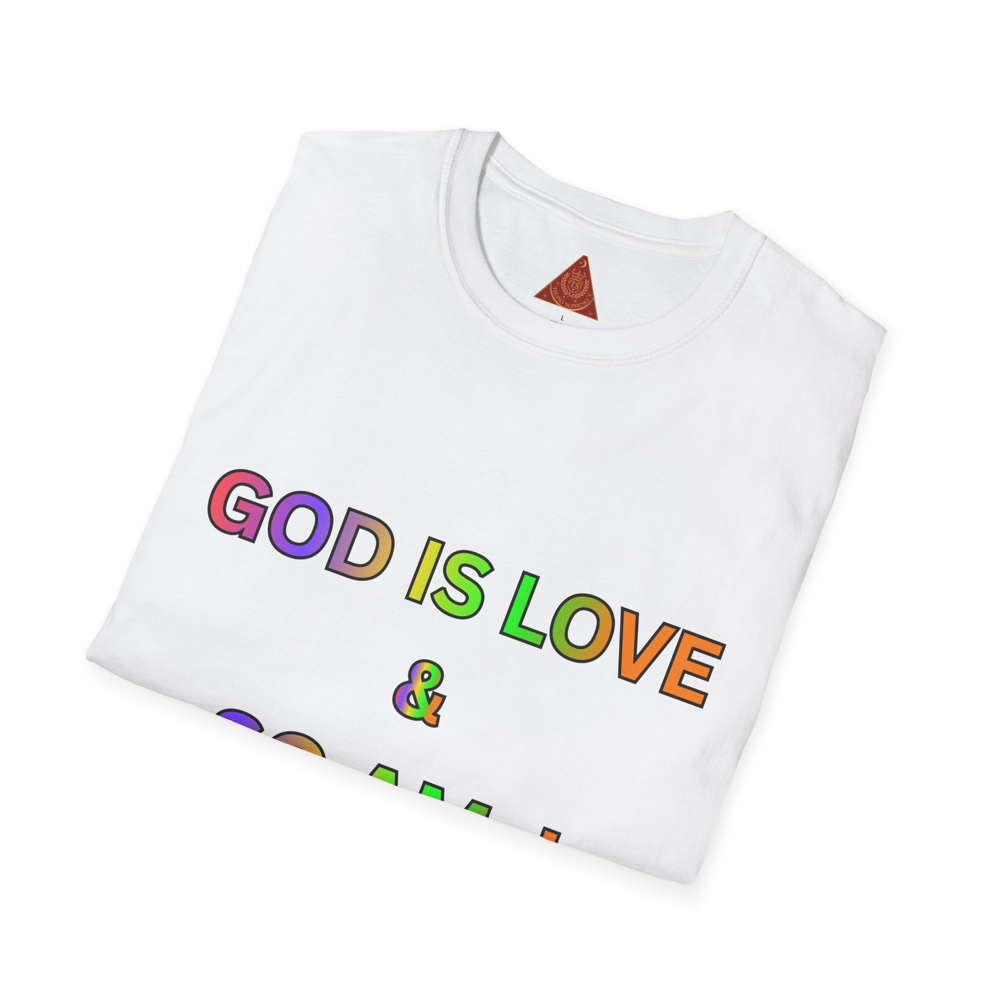 Trono Supremo  |  Contemporary  |  God Is Love & So Am I T-Shirt — Rainbow Faith Pride Tee