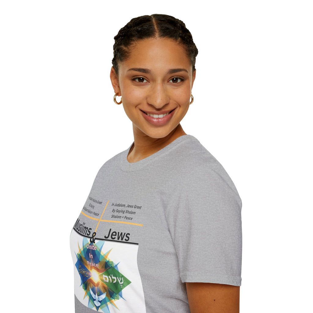 Muslims & Jews Unite Peace T-Shirt — Interfaith Harmony Graphic Tee