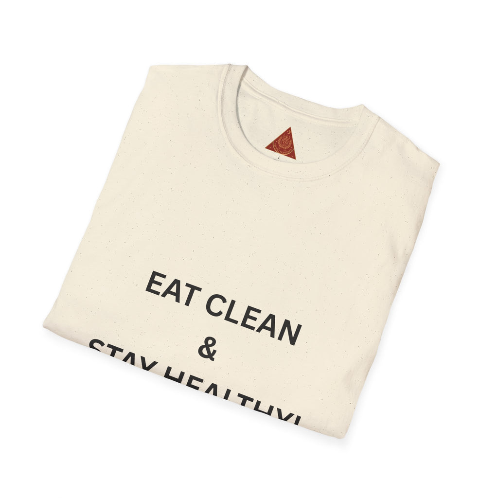 Trono Supremo | Contemporary  |  Eat Clean & Stay Healthy T‑Shirt — Minimal Wellness Graphic Tee