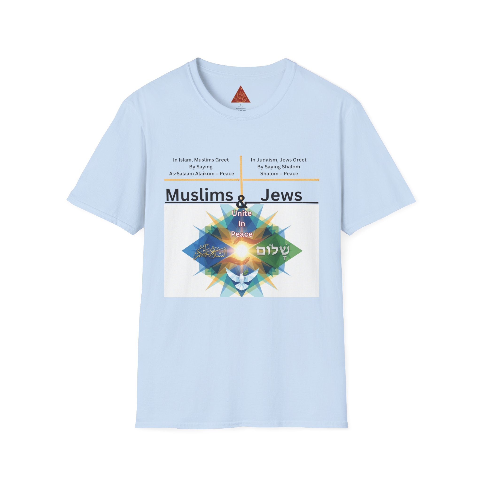 Muslims & Jews Unite Peace T-Shirt — Interfaith Harmony Graphic Tee