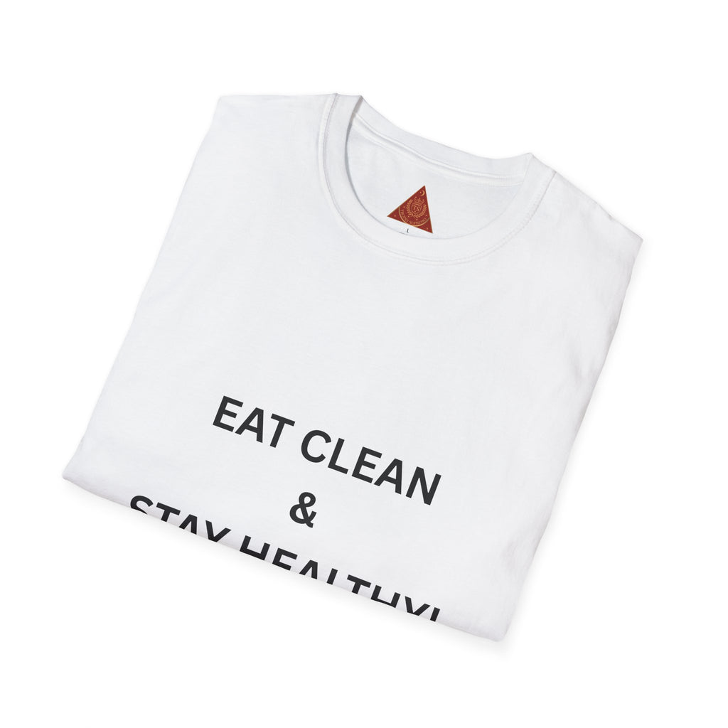Trono Supremo | Contemporary  |  Eat Clean & Stay Healthy T‑Shirt — Minimal Wellness Graphic Tee