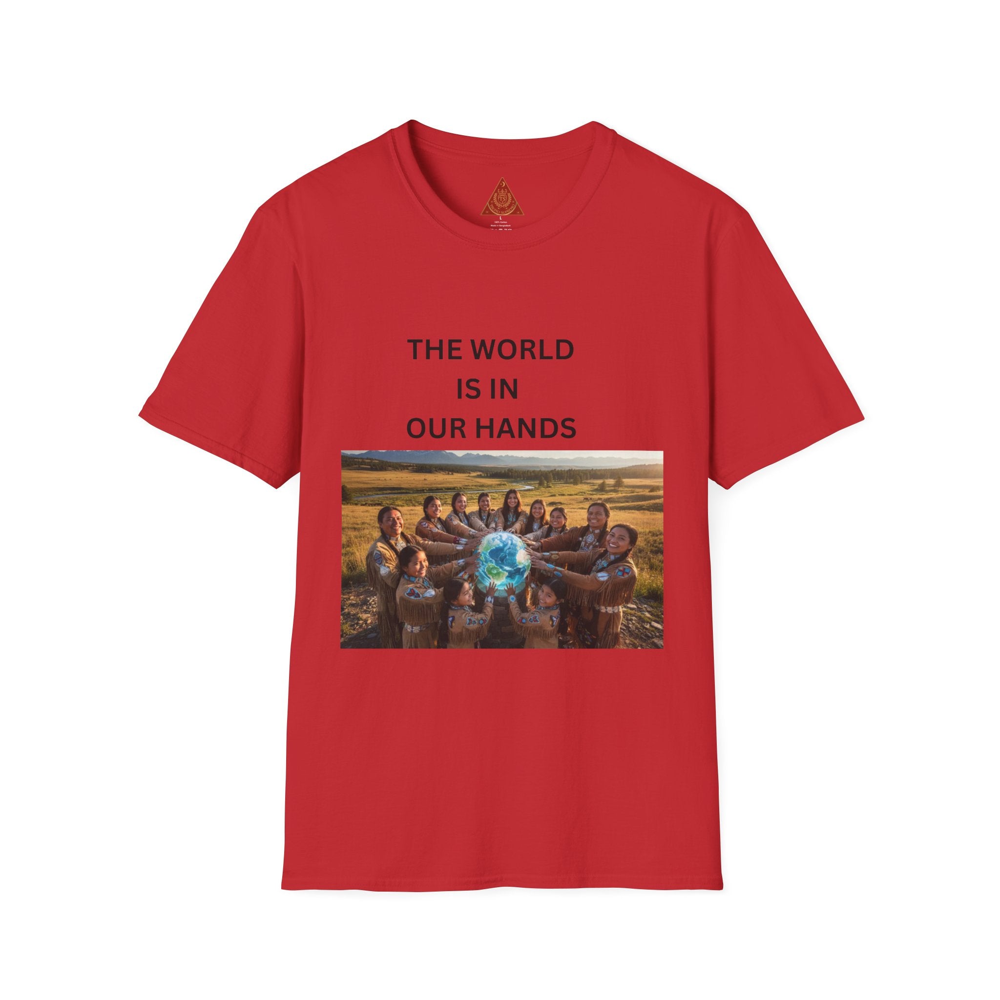 Trono Supremo | Contemporary | The World Is In Our Hands T-Shirt — Environmental Awareness Tee