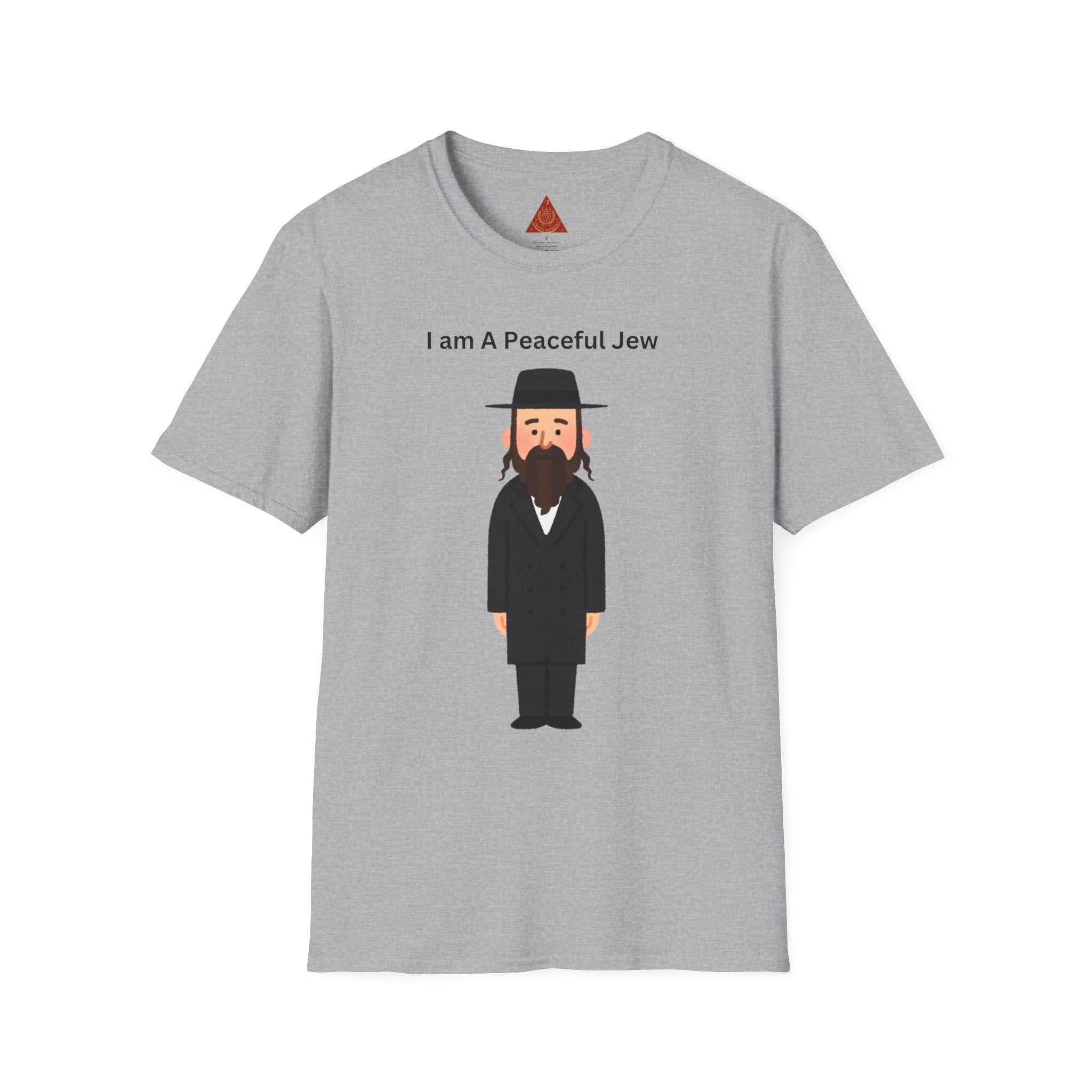 Trono Supremo | Camiseta Pacífica Judía — Camiseta con Bonito Personaje Jasídico