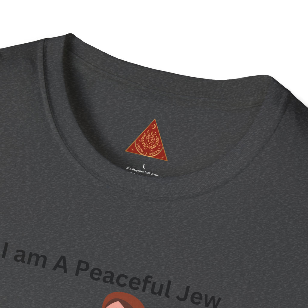 Trono Supremo { Contemporary | "I Am A Peaceful Jew "T-Shirt — Minimalist Jewish Heritage Tee