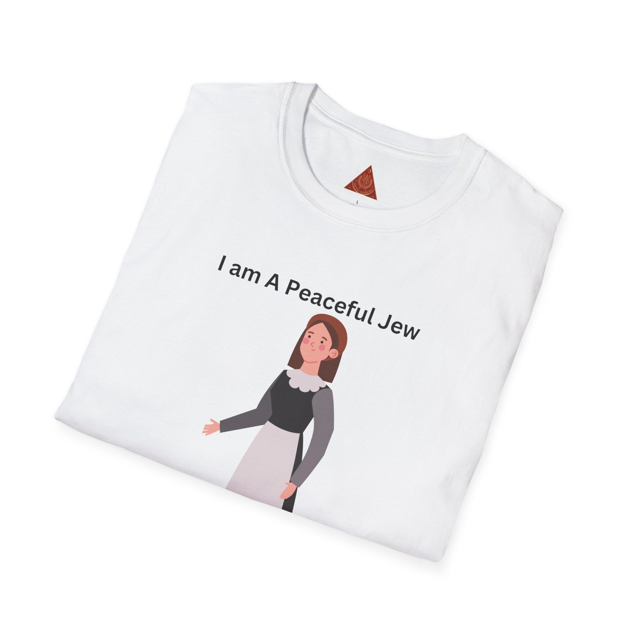 Trono Supremo { Contemporary | "I Am A Peaceful Jew "T-Shirt — Minimalist Jewish Heritage Tee