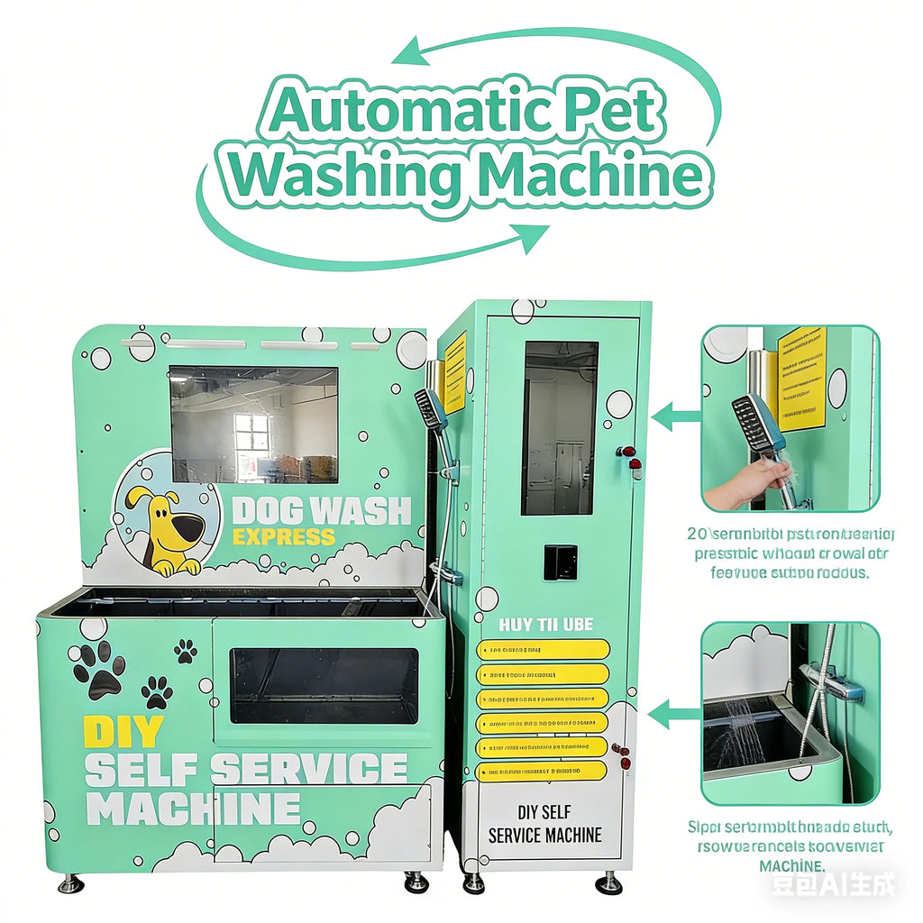 Self Service Dog Wash Station Coin Operated Pet Vending Machine Automatic Shampoo Dispensing Dog Spa Tub for Parks Pet Stores