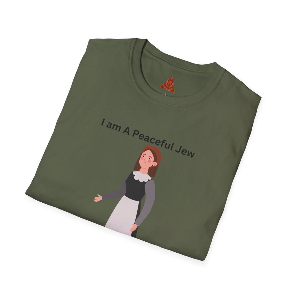 Trono Supremo { Contemporary | "I Am A Peaceful Jew "T-Shirt — Minimalist Jewish Heritage Tee