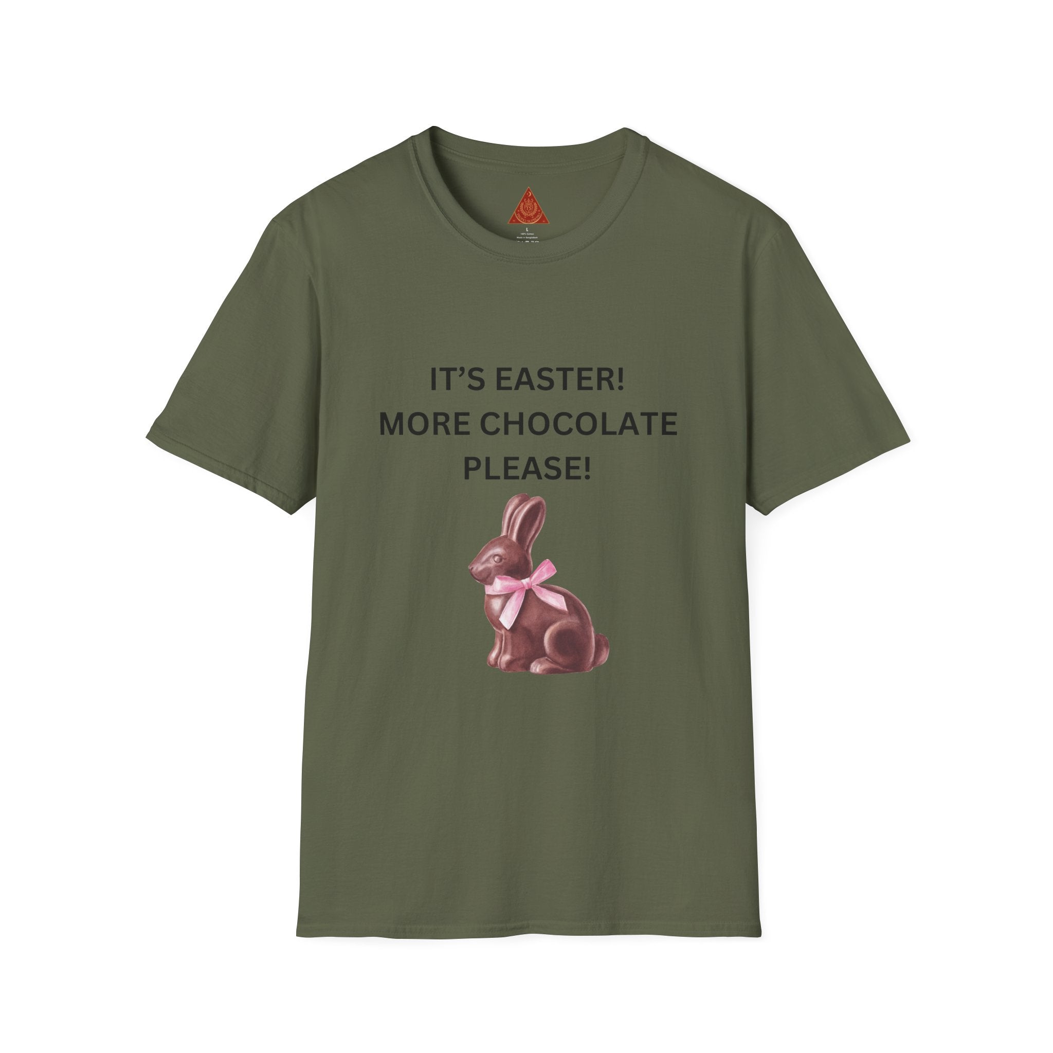 Trono Supremo |  Contemporary  |  Easter Chocolate Bunny T-Shirt – "It's Easter! More Chocolate Please!"